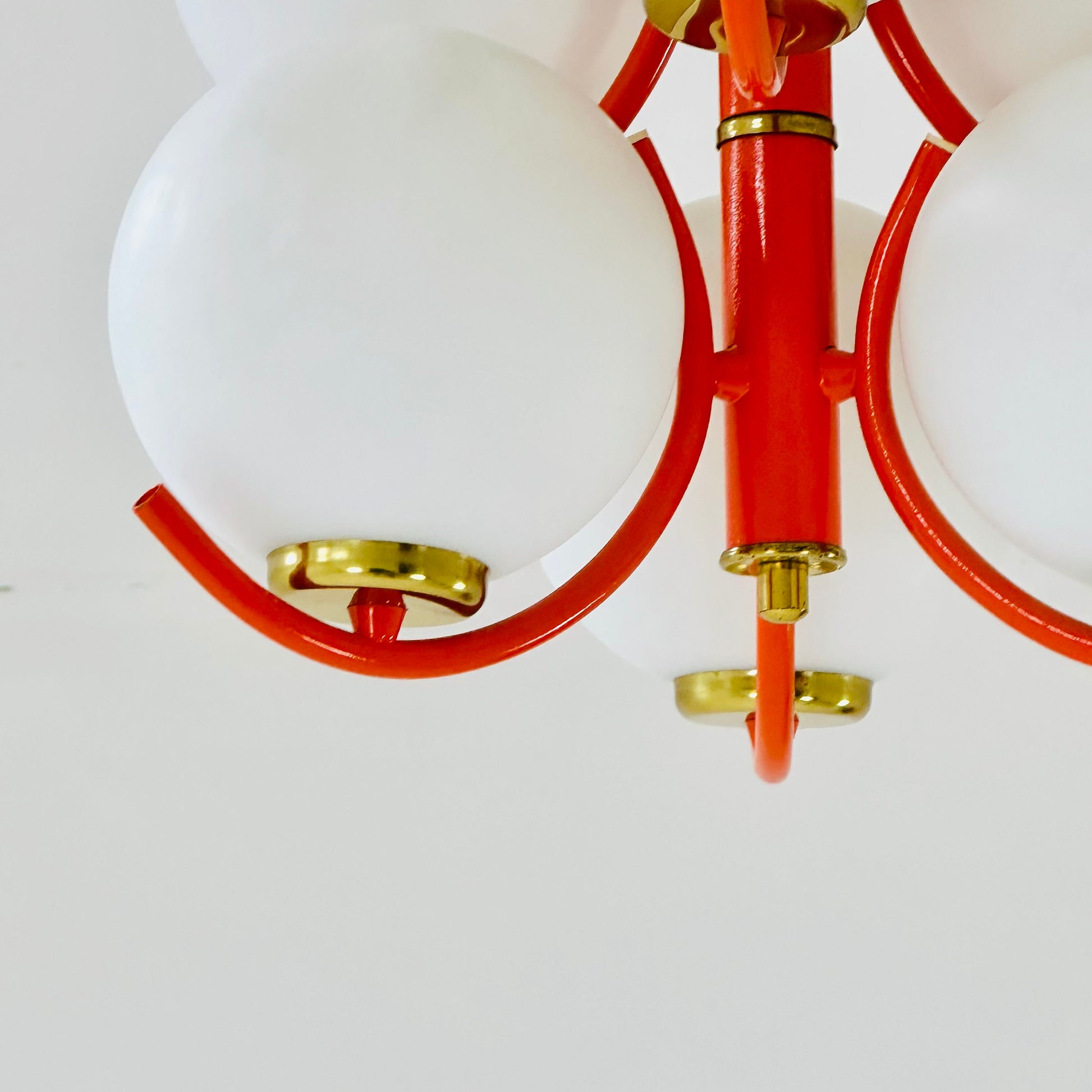 Mid century atomic Sputnik chandelier for Kaiser Germany 1970s