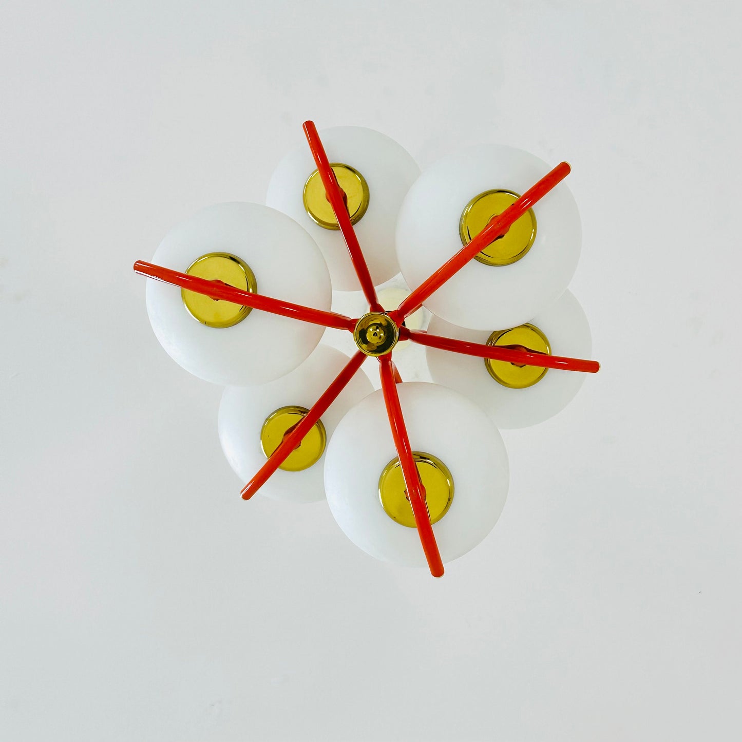 Mid century atomic Sputnik chandelier for Kaiser Germany 1970s