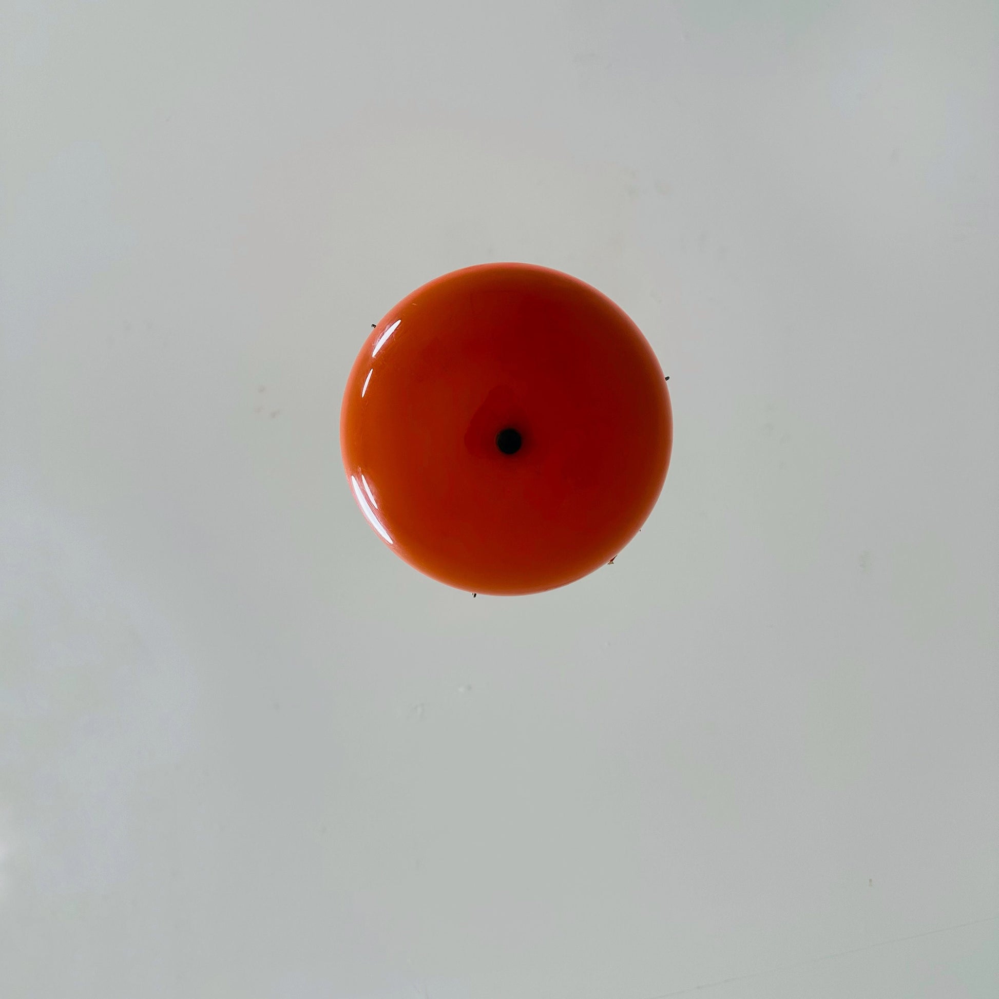 Space age , Danish orange plastic plant lamp by Horn lighting, 1970s