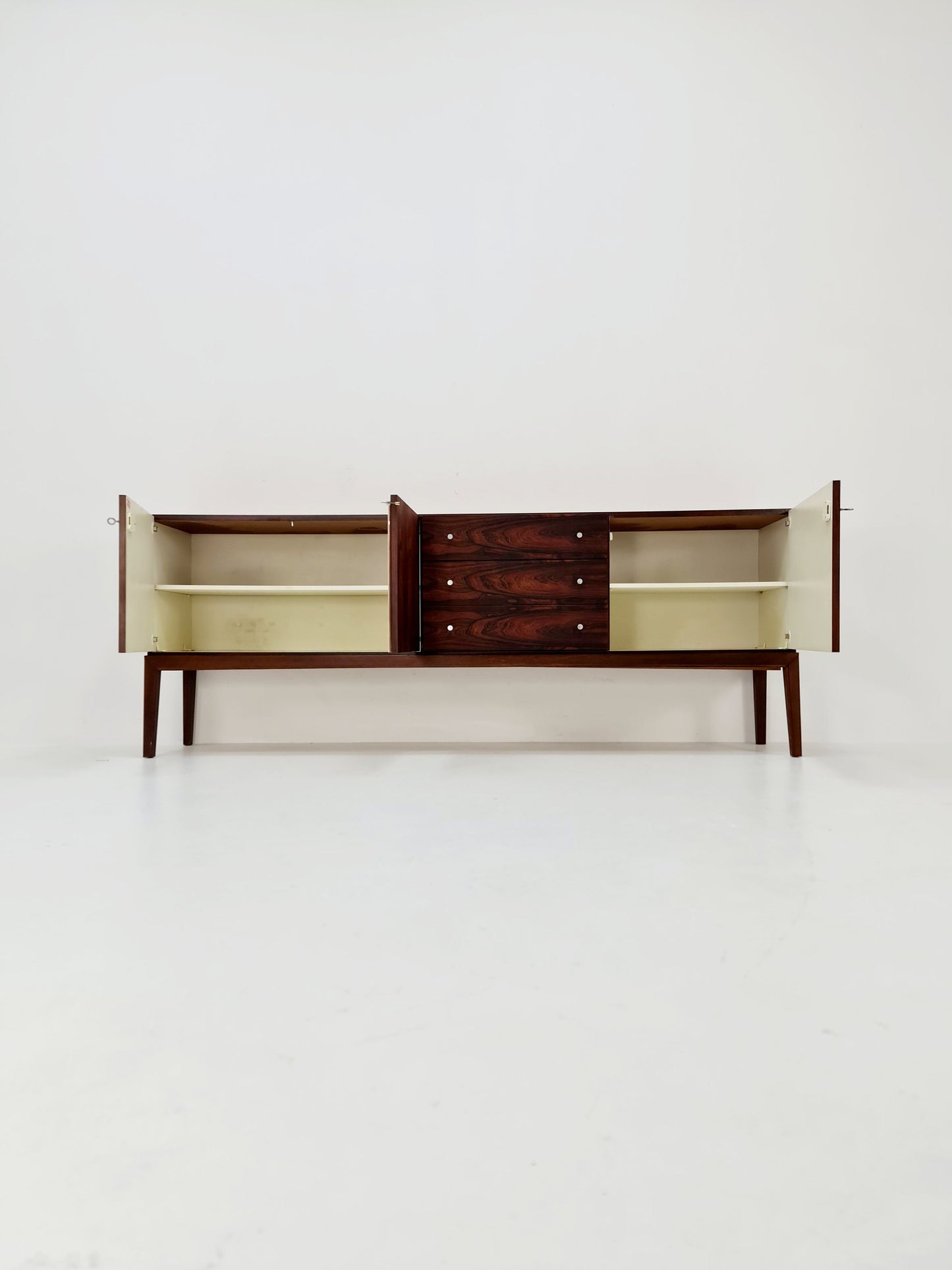 Rare Mid Century Modern German rosewood Sideboard by Palette Mööbel , 1950s