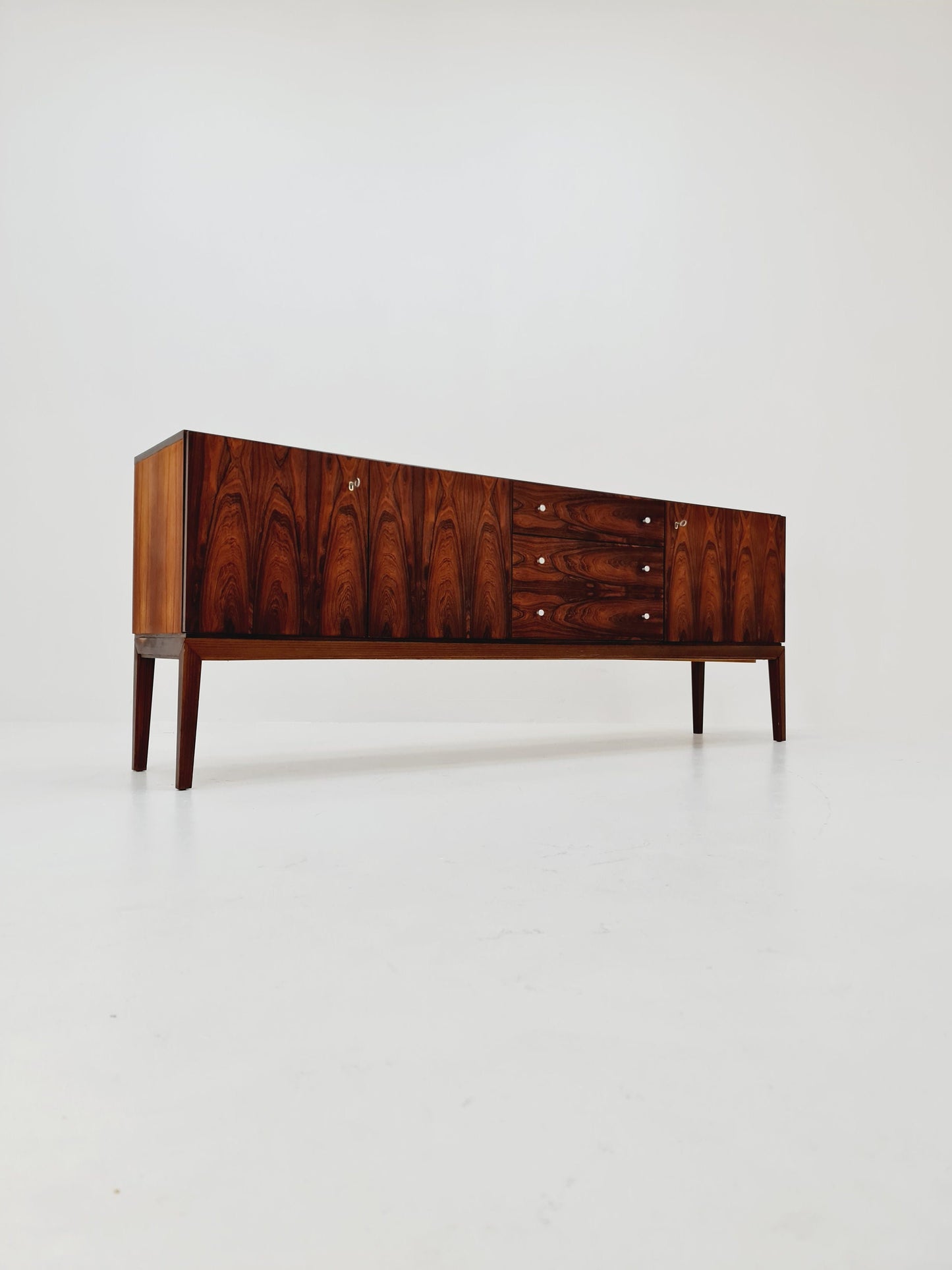 Rare Mid Century Modern German rosewood Sideboard by Palette Mööbel , 1950s