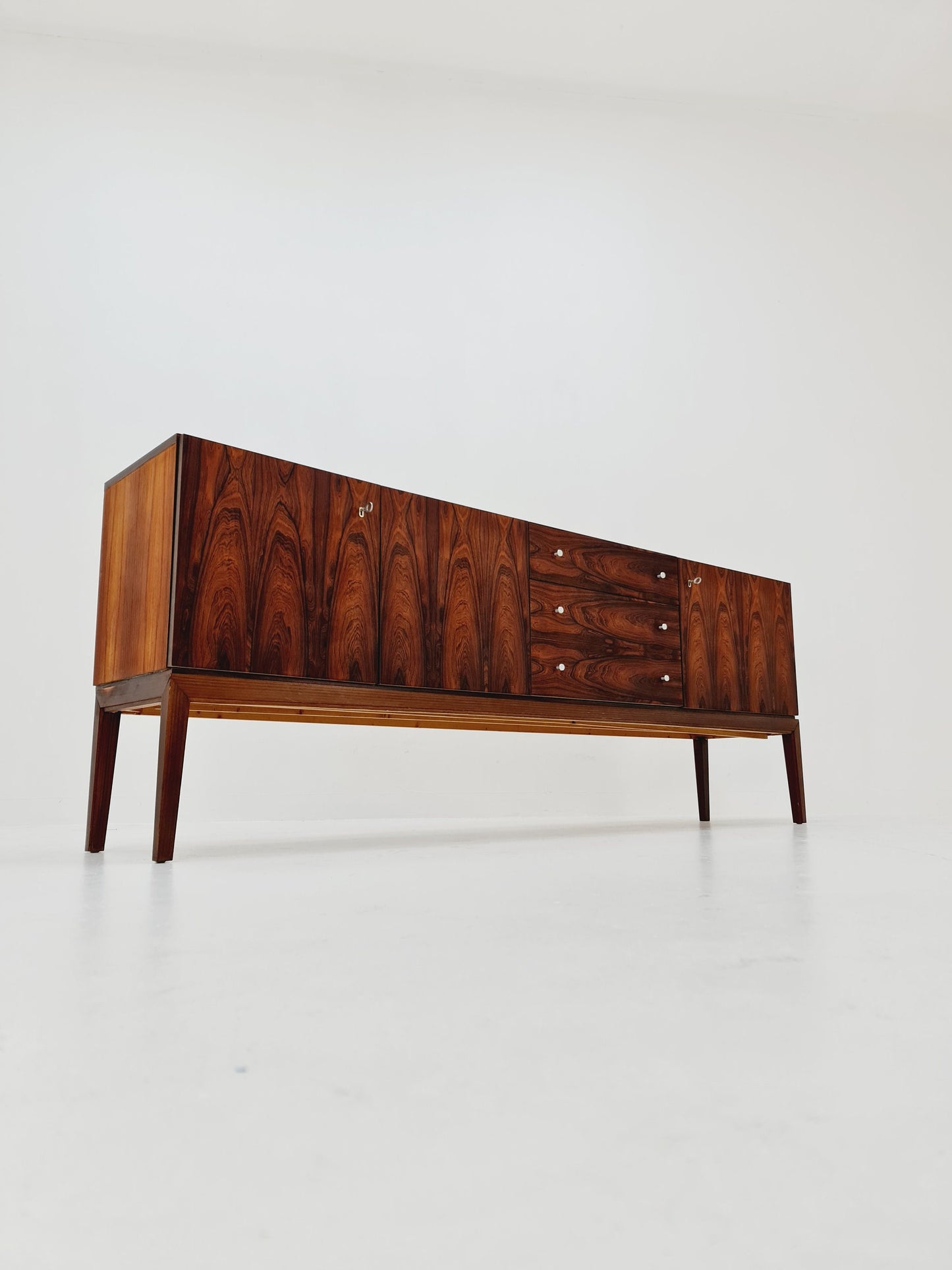 Rare Mid Century Modern German rosewood Sideboard by Palette Mööbel , 1950s