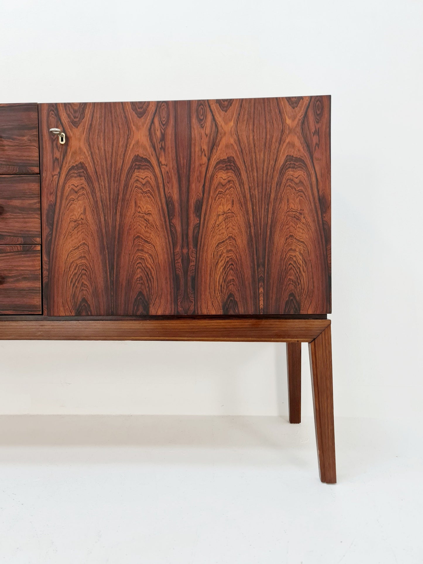 Rare Mid Century Modern German rosewood Sideboard by Palette Mööbel , 1950s