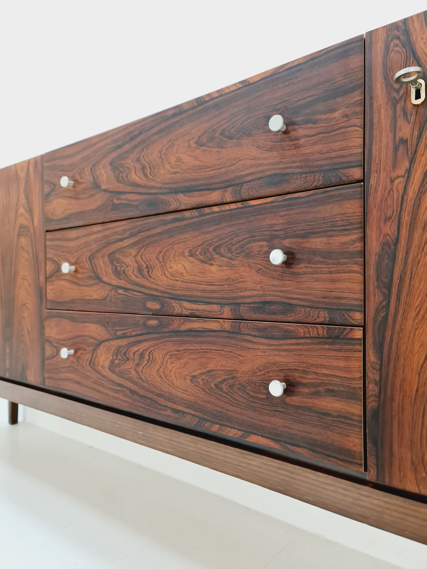 Rare Mid Century Modern German rosewood Sideboard by Palette Mööbel , 1950s