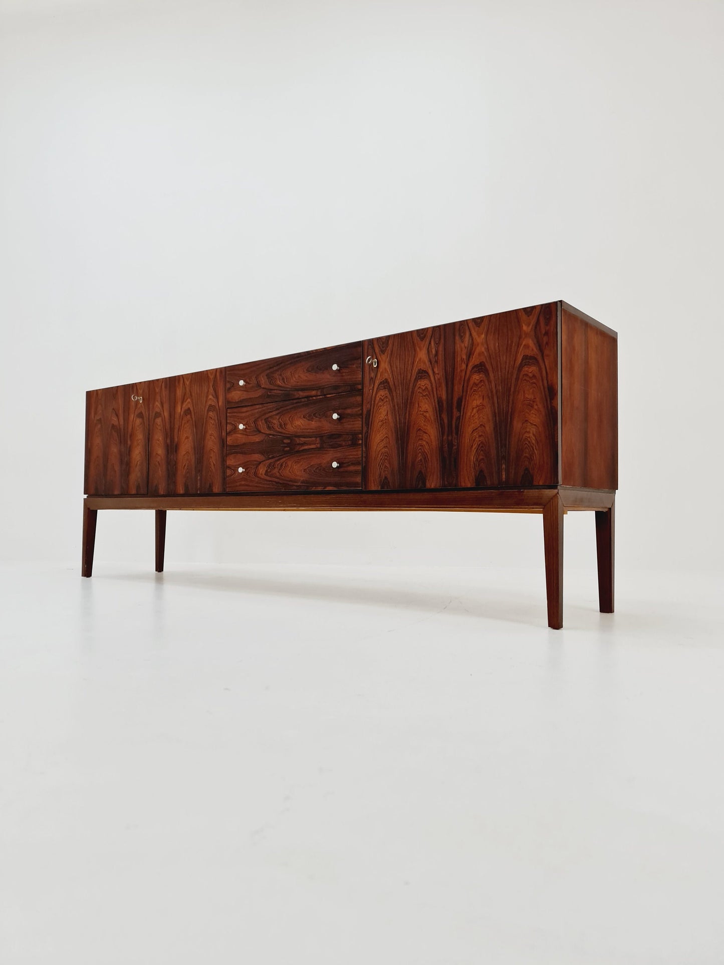 Rare Mid Century Modern German rosewood Sideboard by Palette Mööbel , 1950s