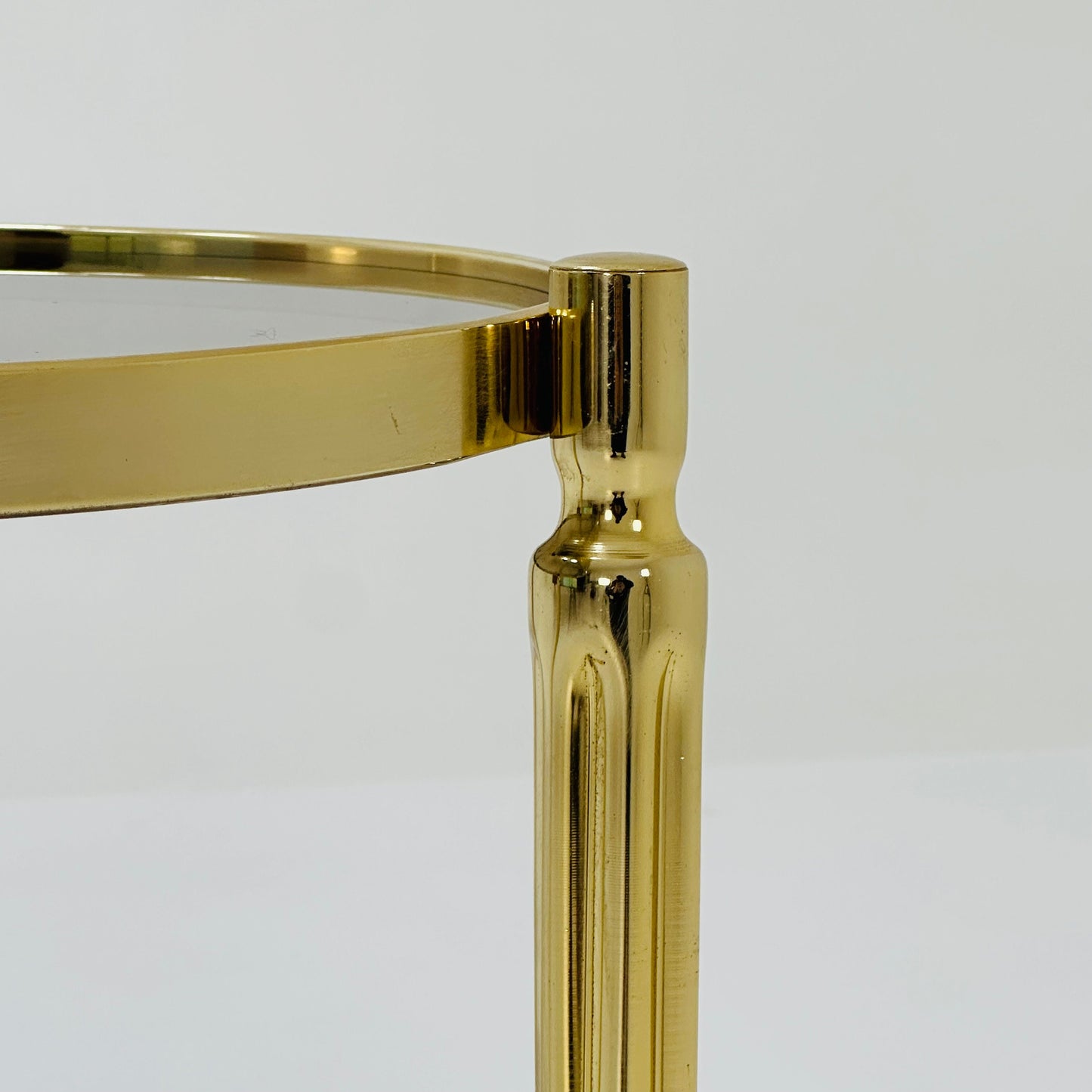 Mid-century italian brass and smoked glass bar cart, 1970s