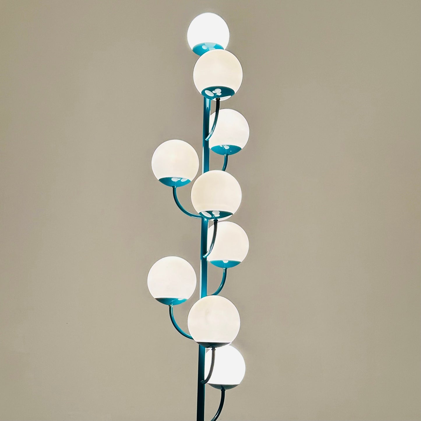 Mid century iconic 9-light floor lamp from Kaiser Leuchten,Germany 1970s