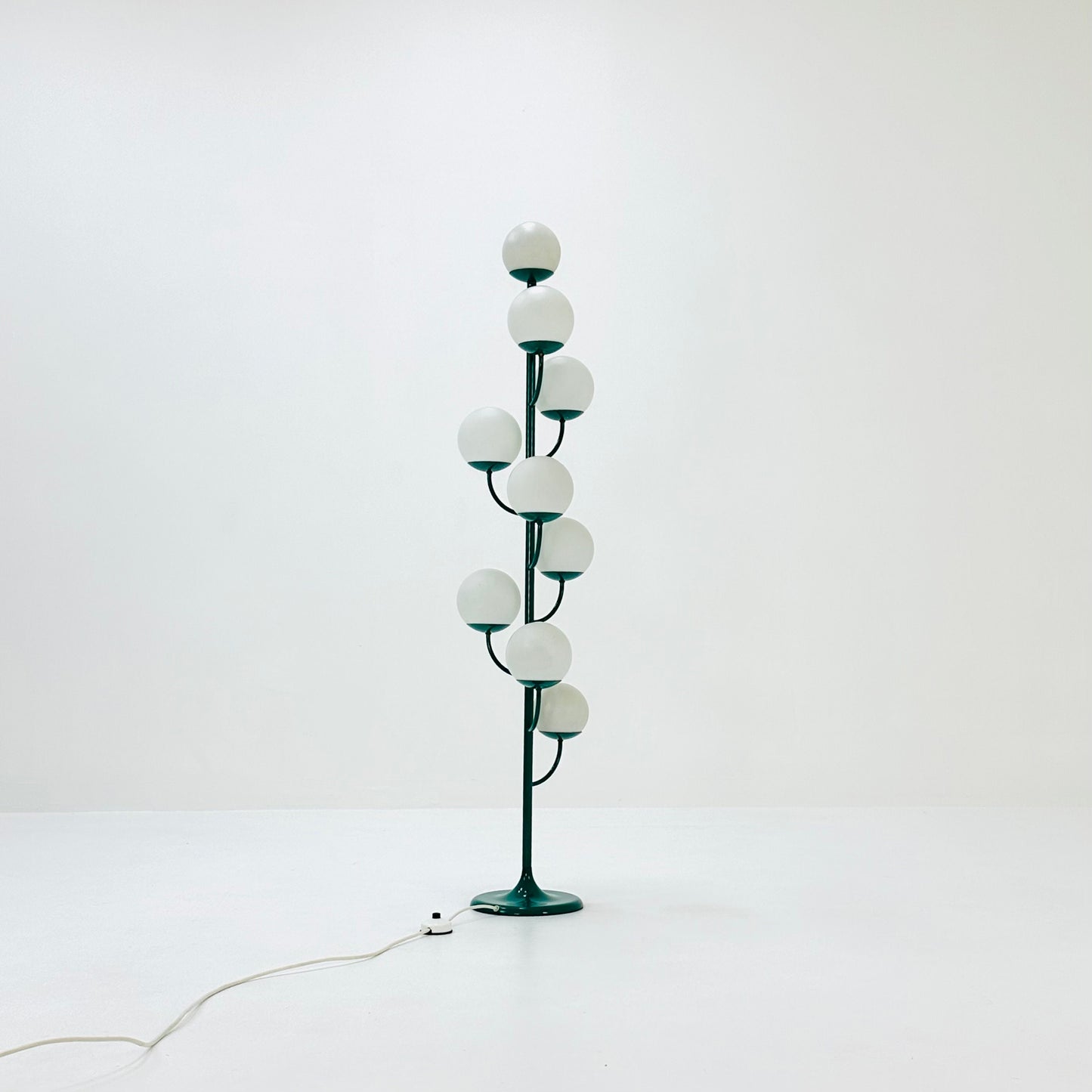 Mid century iconic 9-light floor lamp from Kaiser Leuchten,Germany 1970s