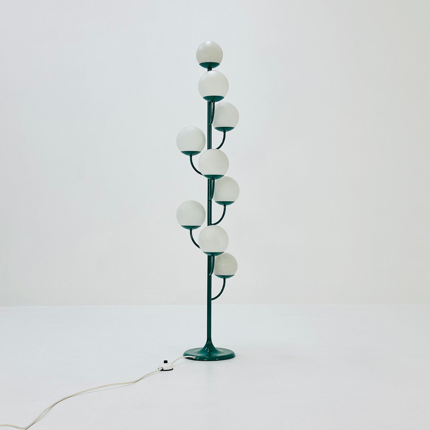 Mid century iconic 9-light floor lamp from Kaiser Leuchten,Germany 1970s