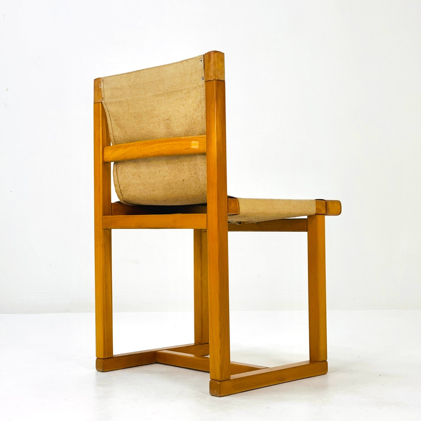Mid century safari chair linen & leather by Casala, 1970s, Germany
