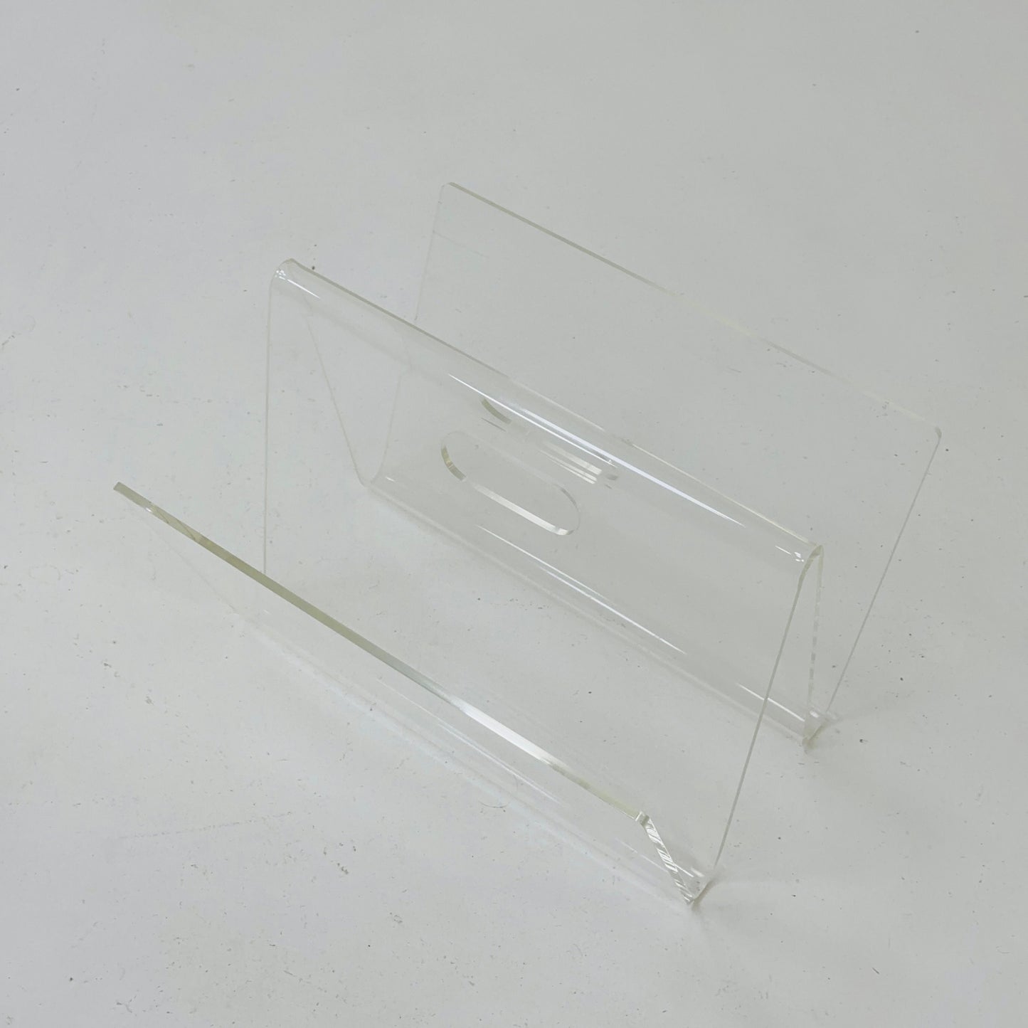 Space Age Red Plexiglass Vintage Magazine Rack, 1970s