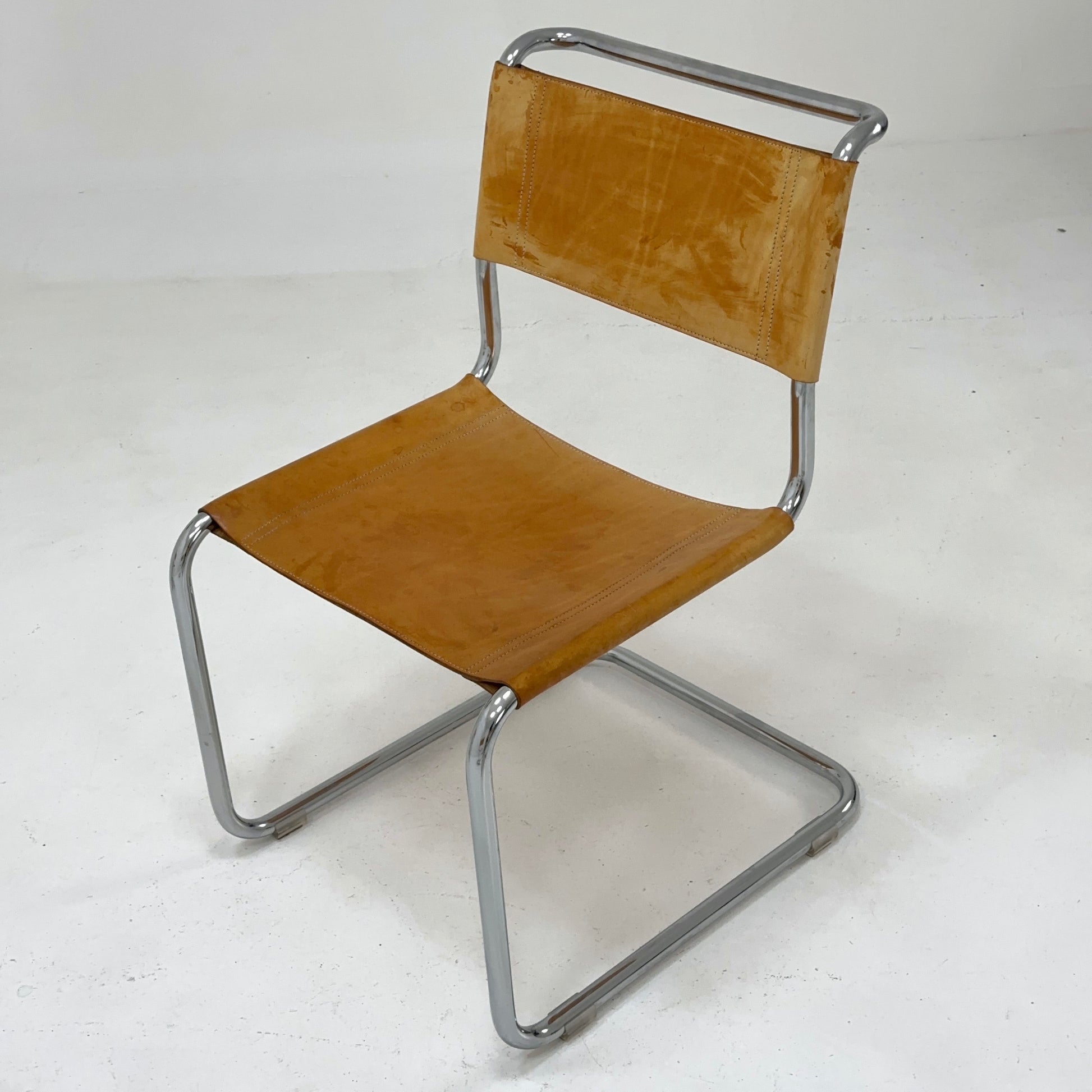 Set of 4 Mid-Century Vintage S33 chair from Mart Stam Fasem Italy 1980er