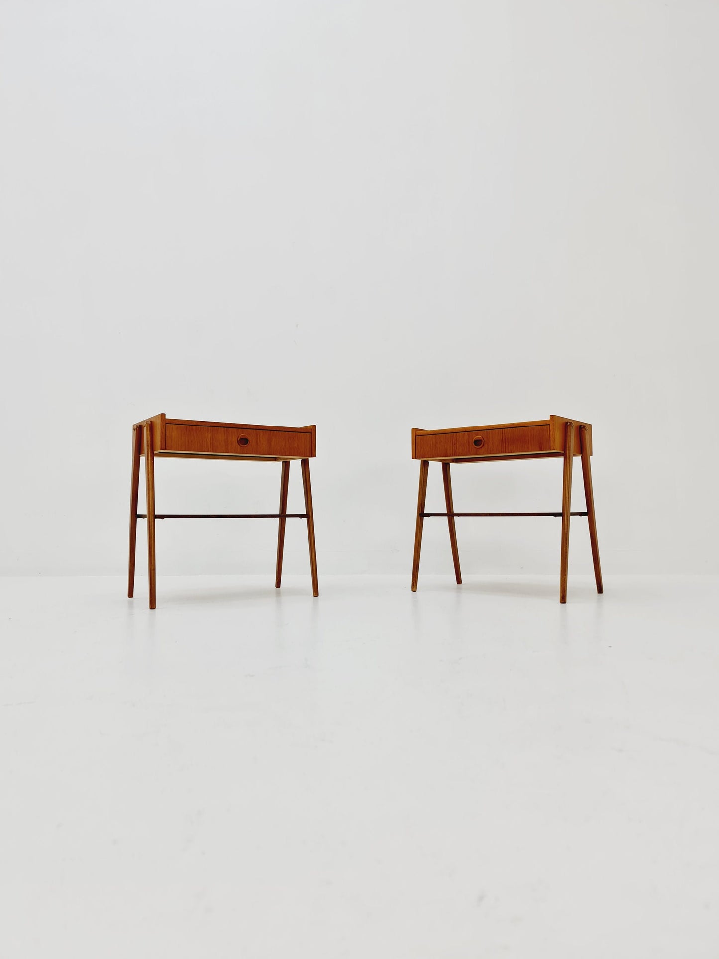 Mid century Danish teak side tables/ Bedside tables/ Nightstands, Denmark, 1960s, set of 2