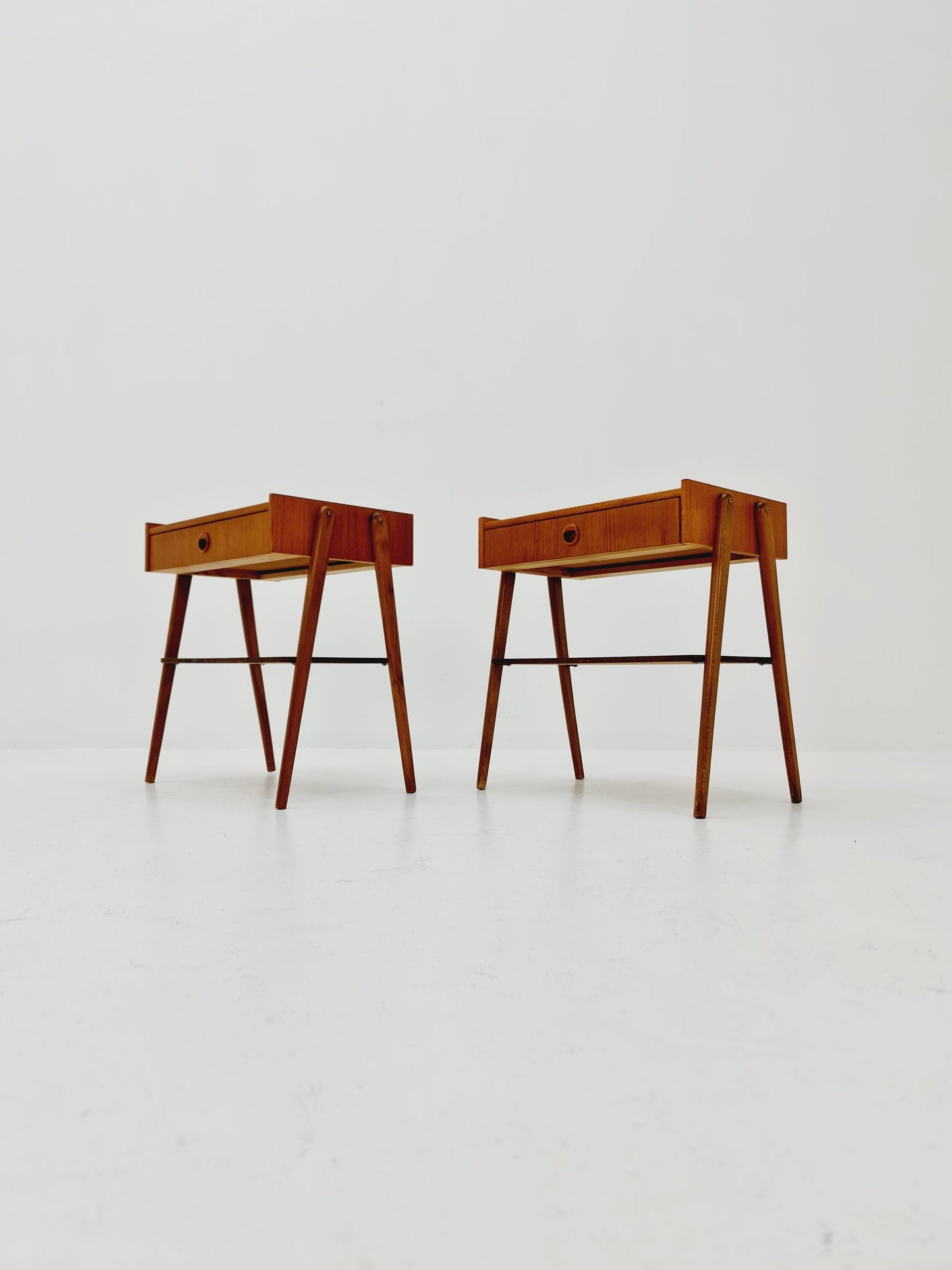 Mid century Danish teak side tables/ Bedside tables/ Nightstands, Denmark, 1960s, set of 2