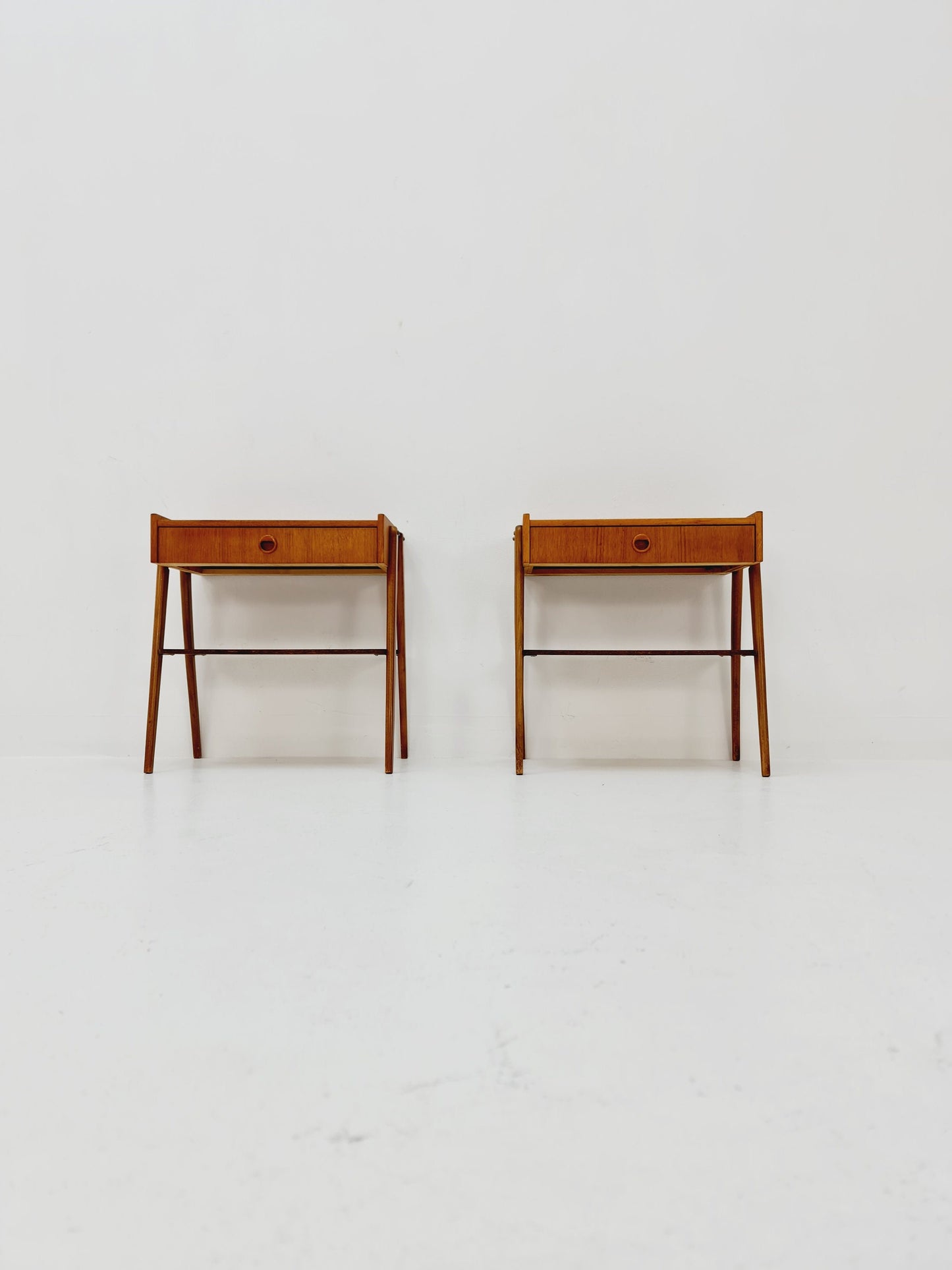 Mid century Danish teak side tables/ Bedside tables/ Nightstands, Denmark, 1960s, set of 2