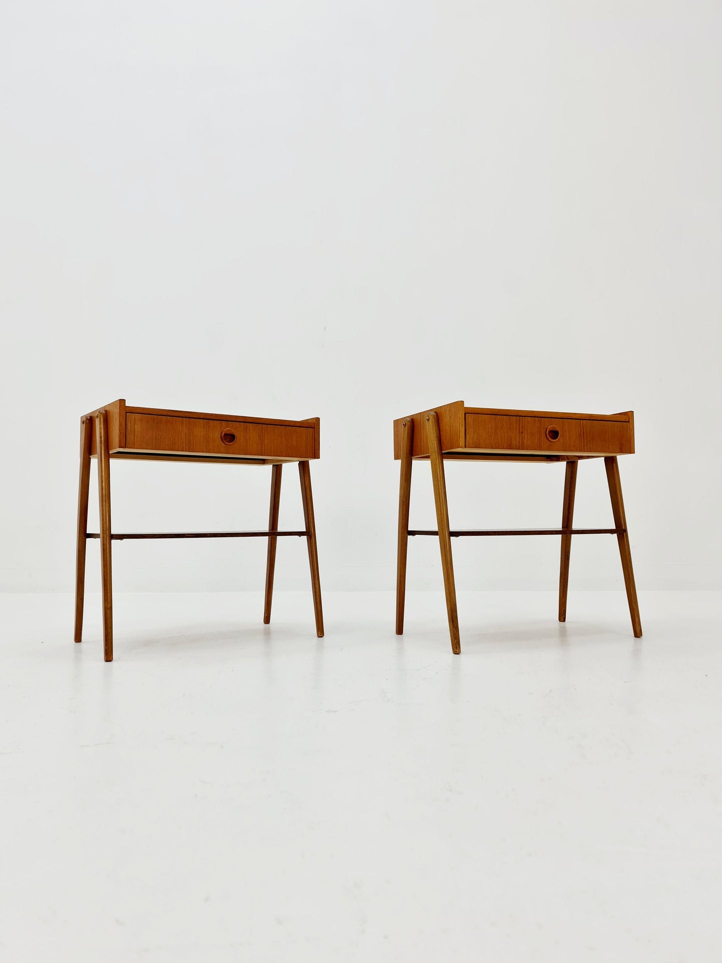 Mid century Danish teak side tables/ Bedside tables/ Nightstands, Denmark, 1960s, set of 2