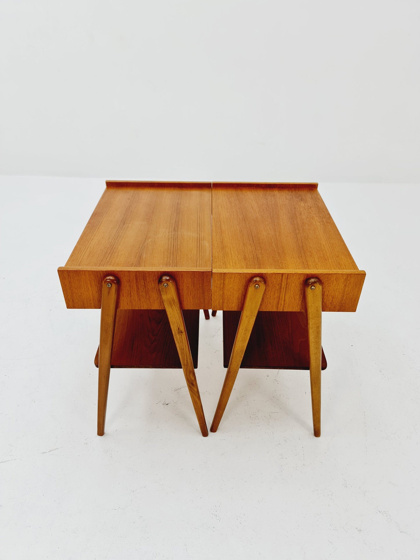 Mid century Danish teak side tables/ Bedside tables/ Nightstands, Denmark, 1960s, set of 2