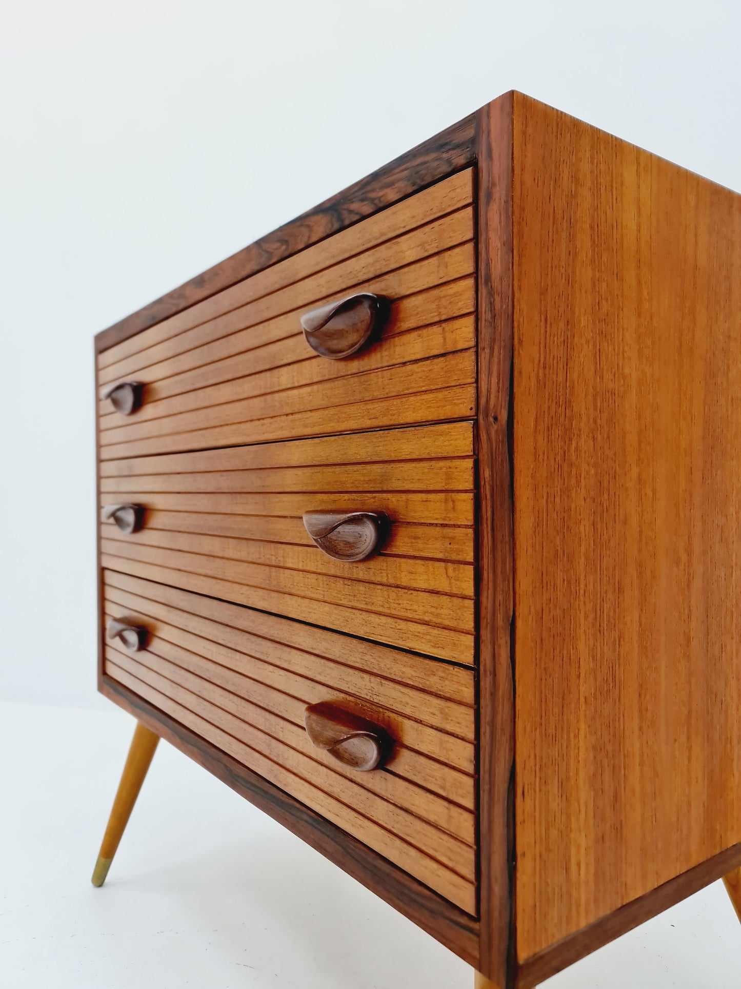 Rare Mid century Modern German teak & Palisander chest of drawers by Ernst Dieter Hilker, 1960s