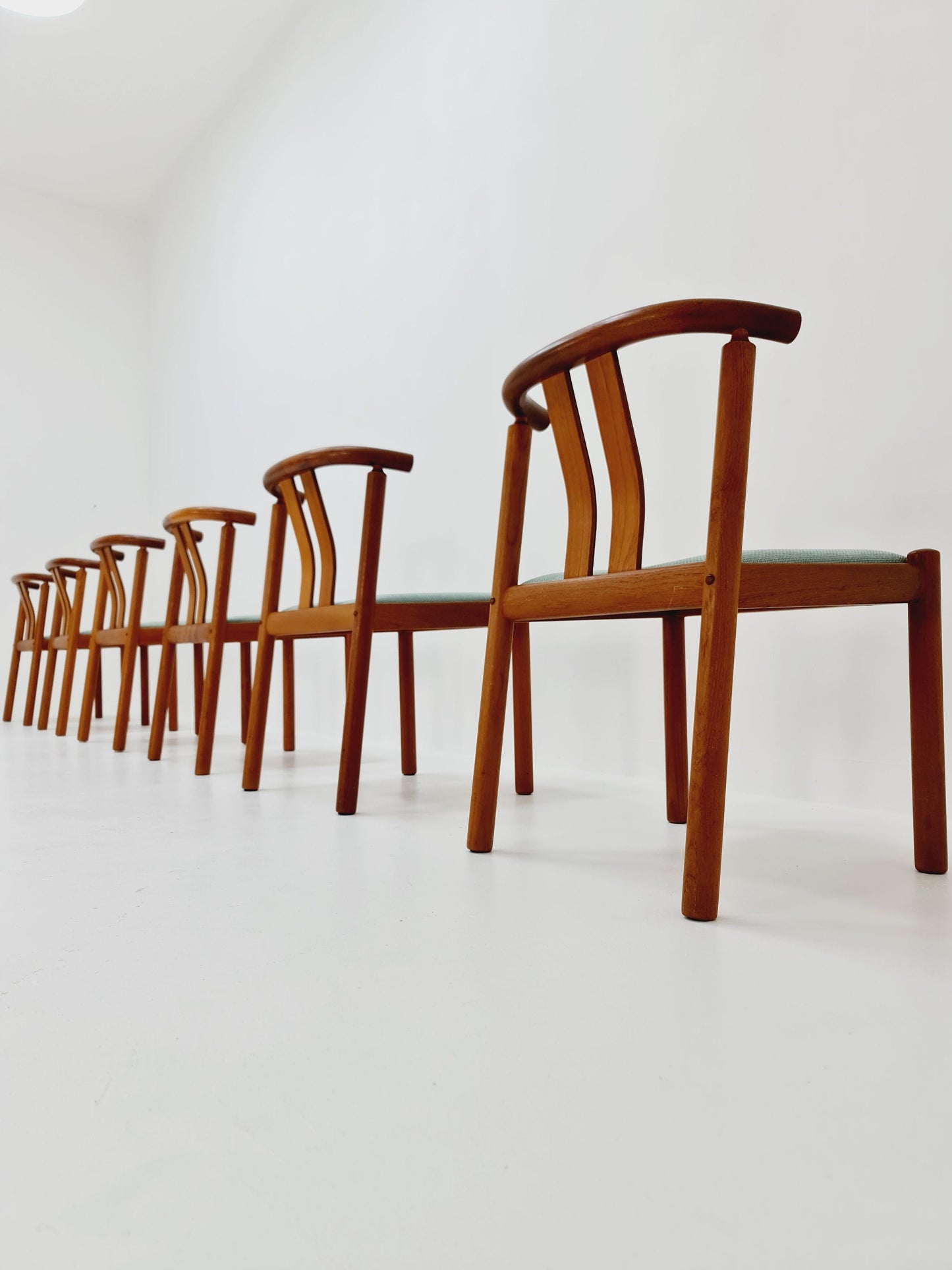 Vintage Mid Century teak dining chairs B Hans J.Frydendal for Boltinge, 1960s, Set of 6