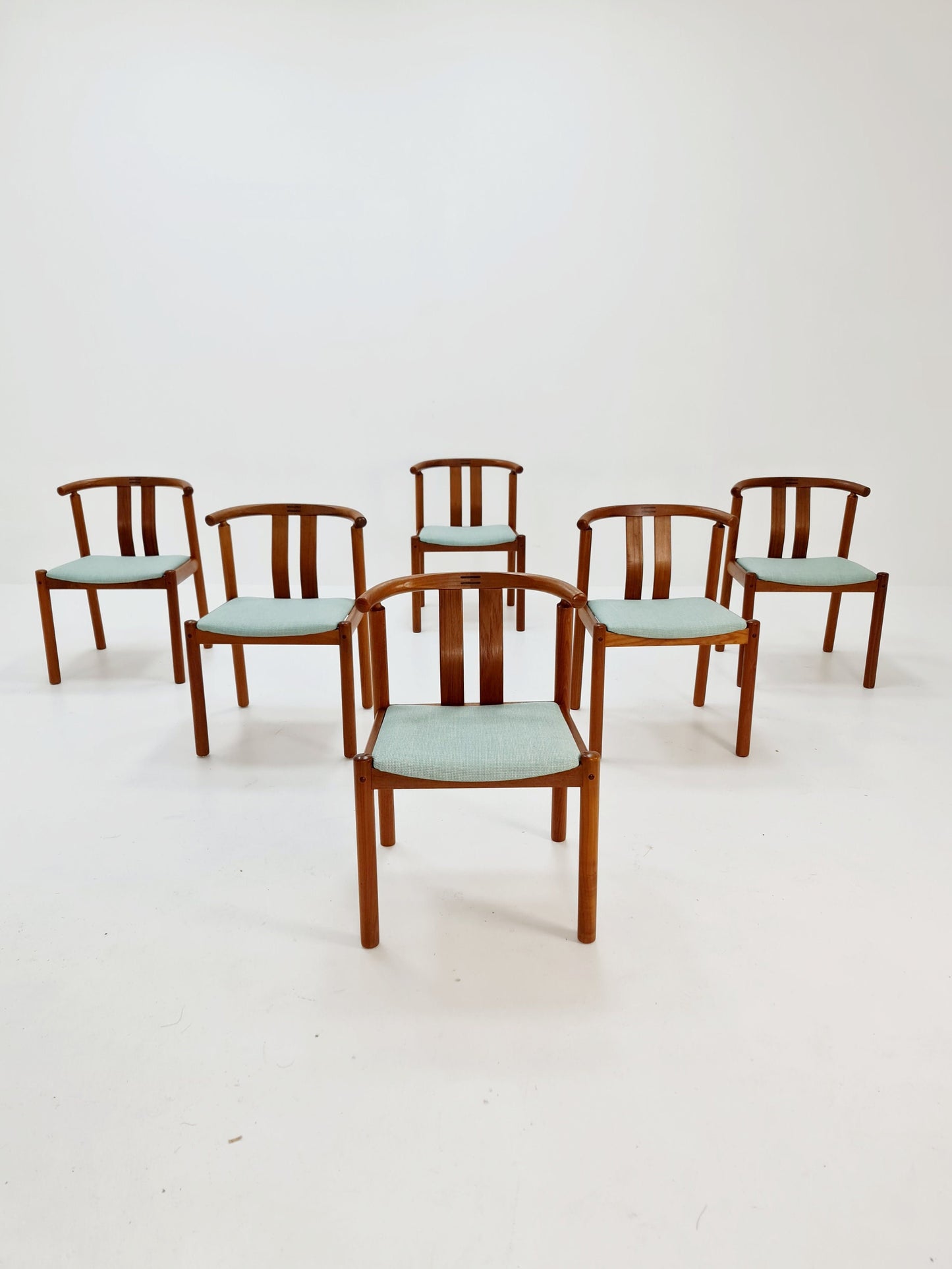 Vintage Mid Century teak dining chairs B Hans J.Frydendal for Boltinge, 1960s, Set of 6