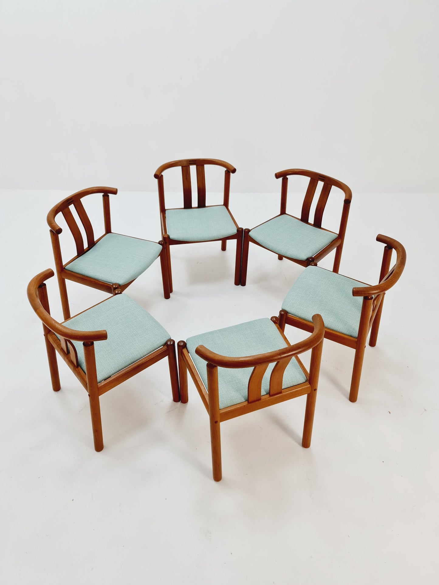 Vintage Mid Century teak dining chairs B Hans J.Frydendal for Boltinge, 1960s, Set of 6