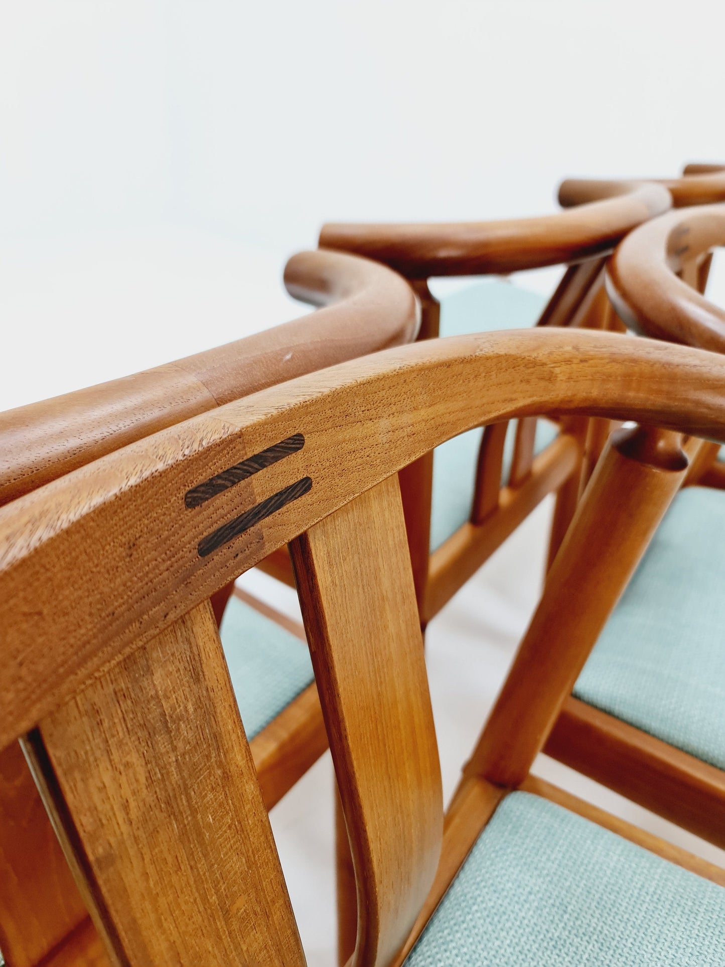 Vintage Mid Century teak dining chairs B Hans J.Frydendal for Boltinge, 1960s, Set of 6
