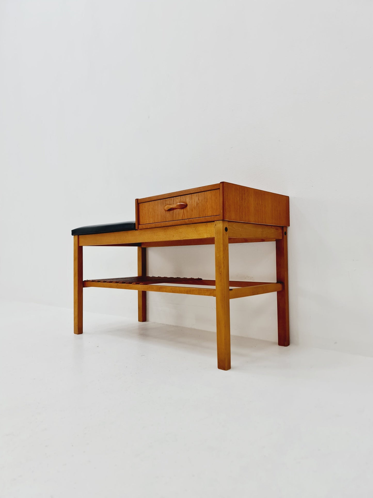 Danish teak telefon table/ hallway table By Jörgen Maahr/Otto Nielsen, 1960s