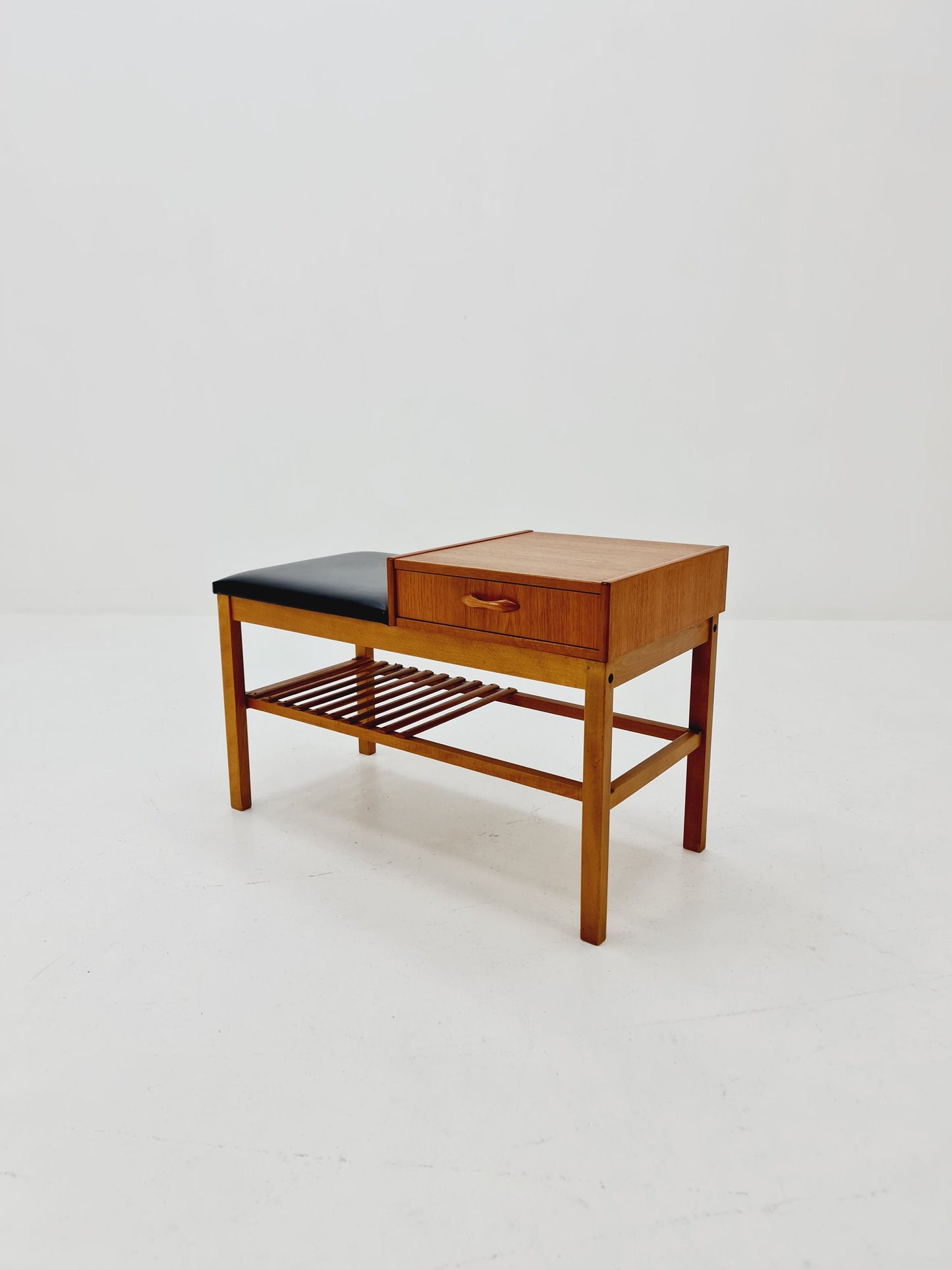 Danish teak telefon table/ hallway table By Jörgen Maahr/Otto Nielsen, 1960s