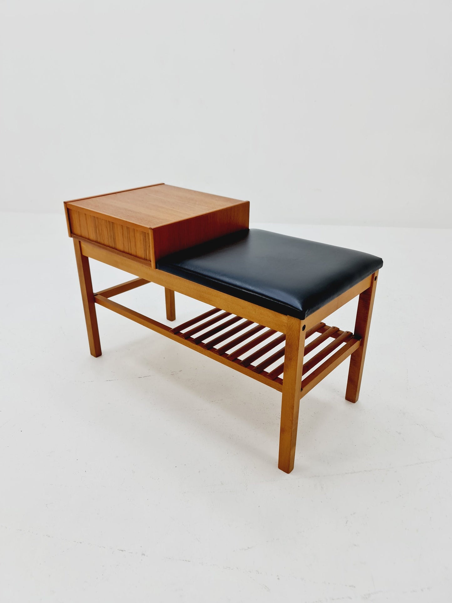 Danish teak telefon table/ hallway table By Jörgen Maahr/Otto Nielsen, 1960s