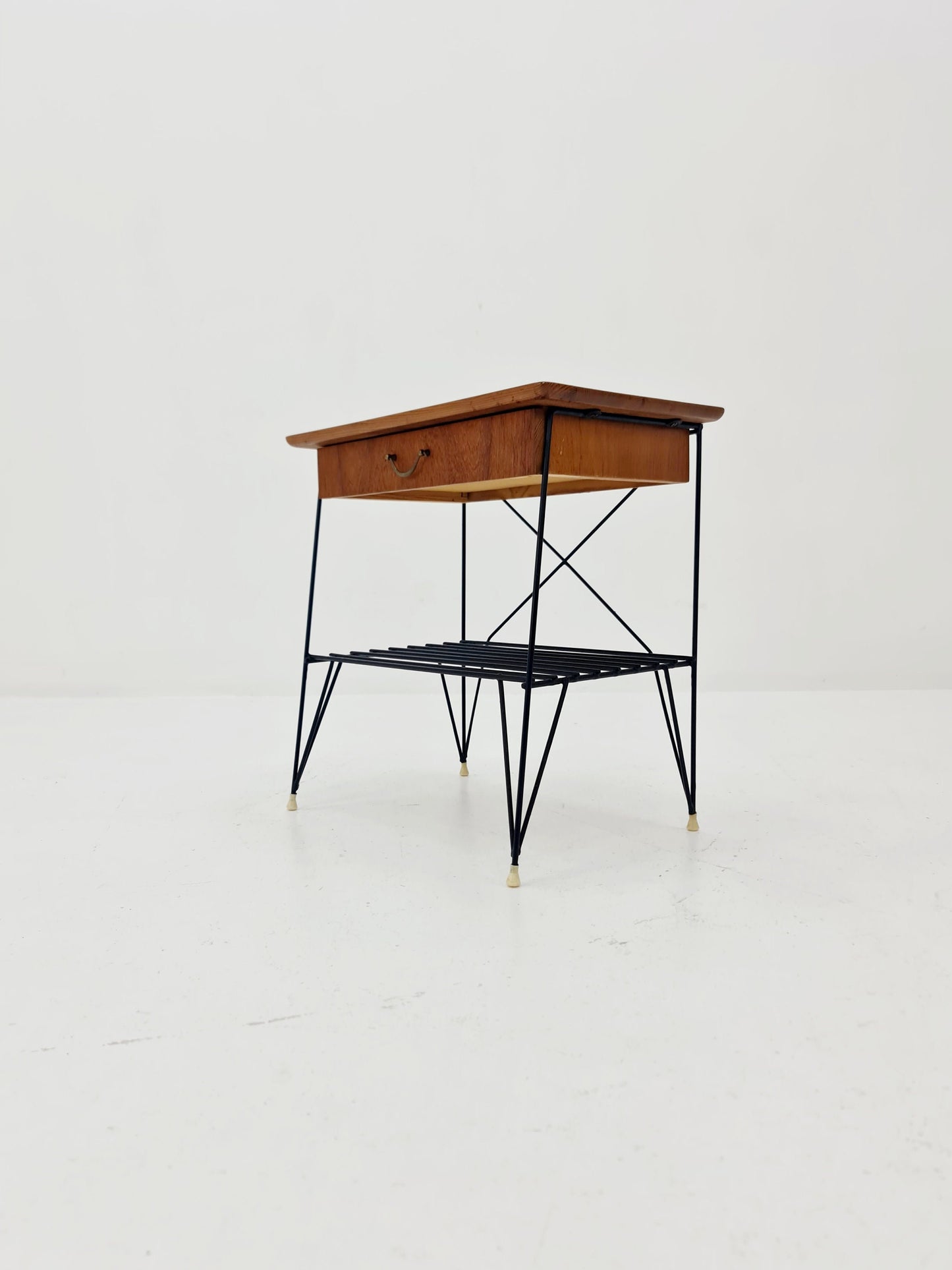 Midcentury swedish teak Vintage Side table/ Bedside table, 1960s