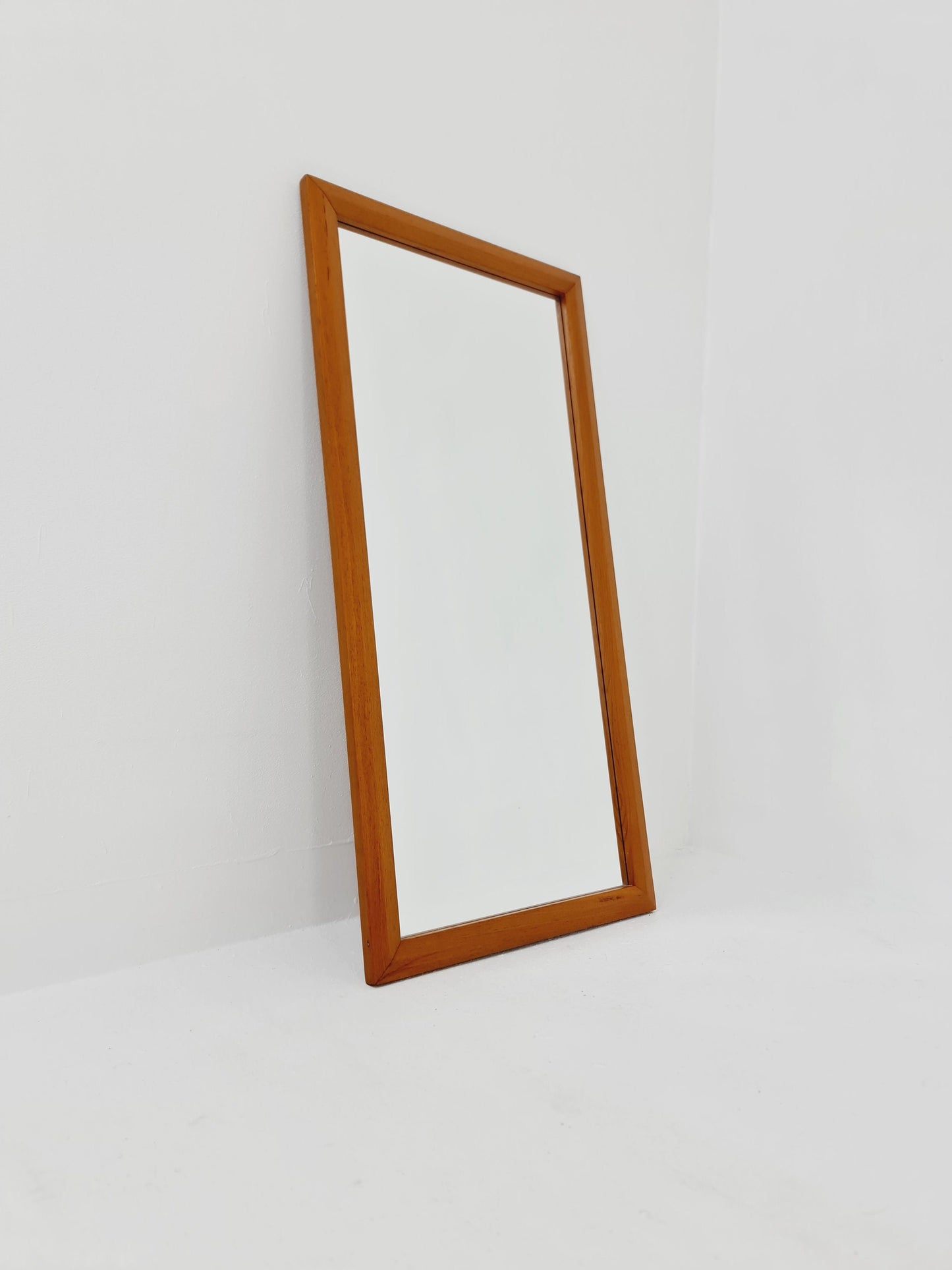 Teak Swidish mid-century Modern wall-mounted mirror By AB Nybrofabriken, 1960s