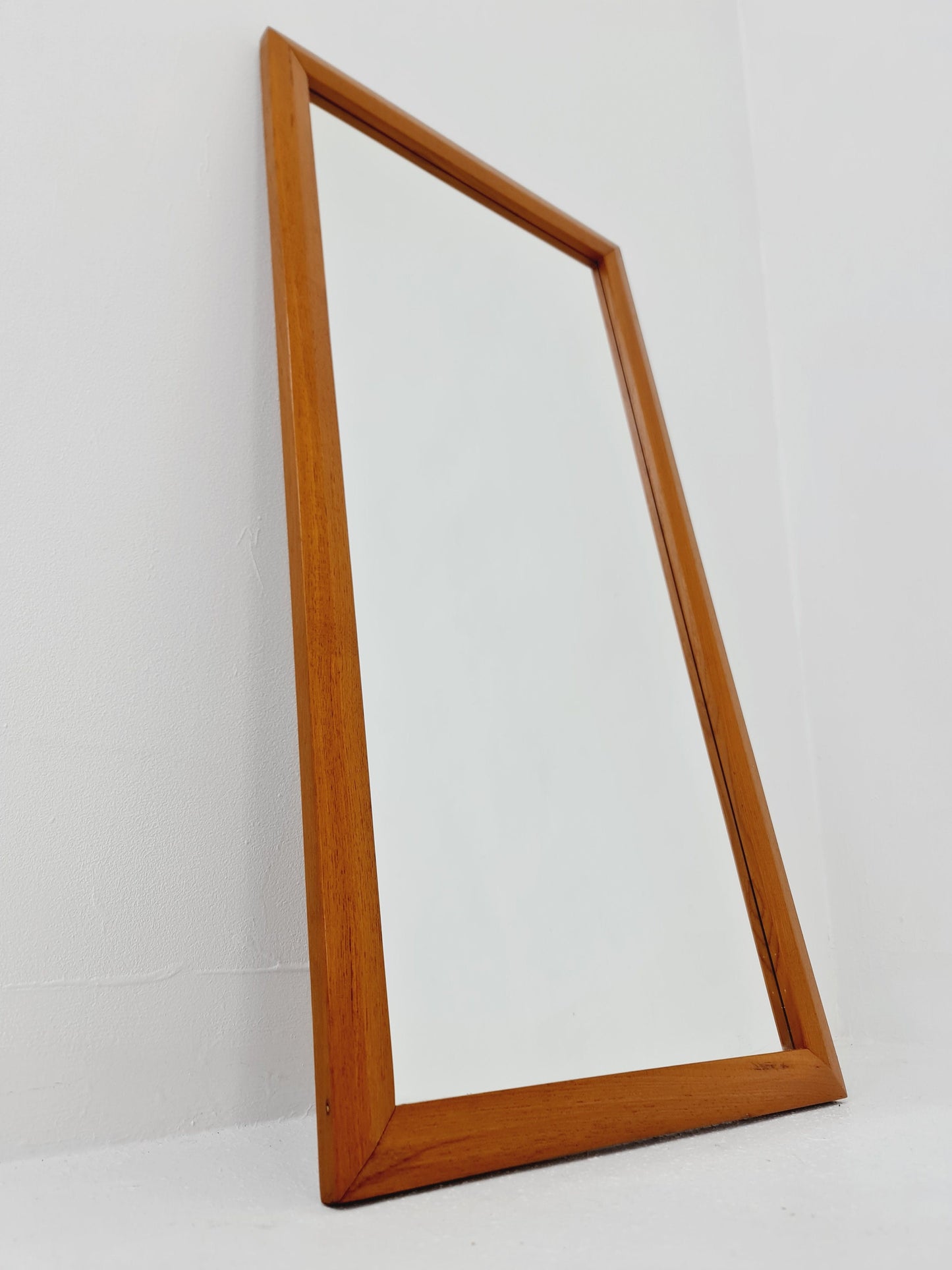 Teak Swidish mid-century Modern wall-mounted mirror By AB Nybrofabriken, 1960s