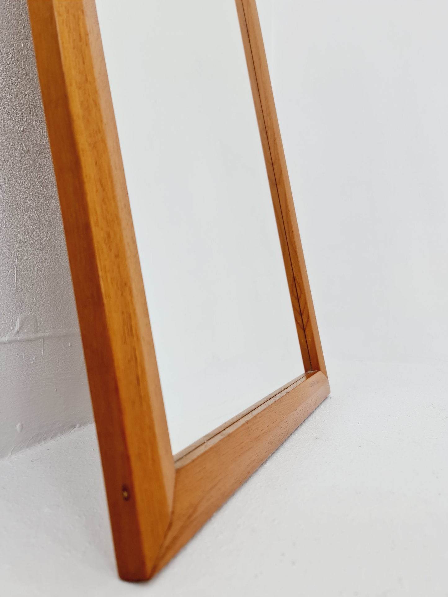 Teak Swidish mid-century Modern wall-mounted mirror By AB Nybrofabriken, 1960s