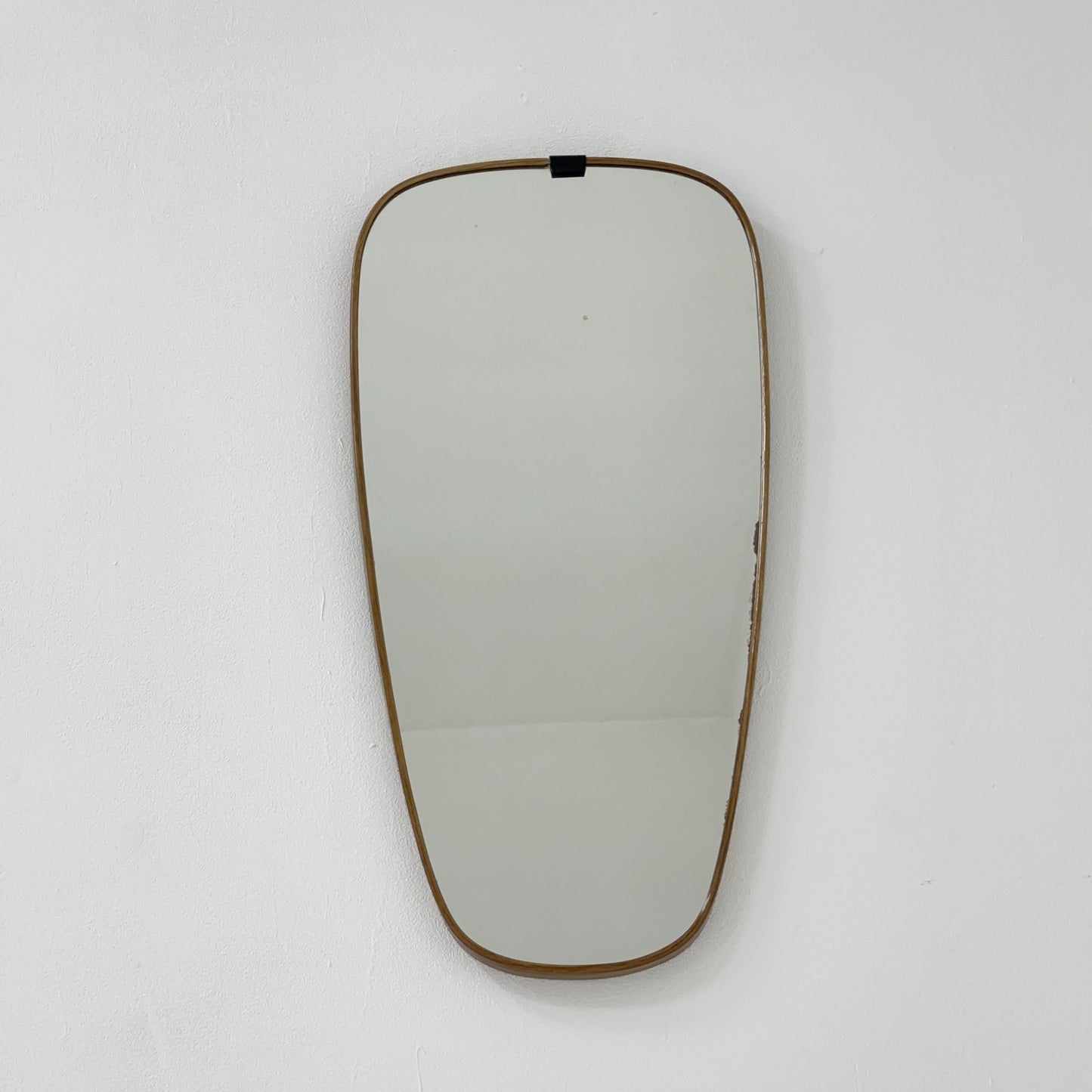 Mid Century asymmetric Original kidney wall mirror by schon form Germany 60s