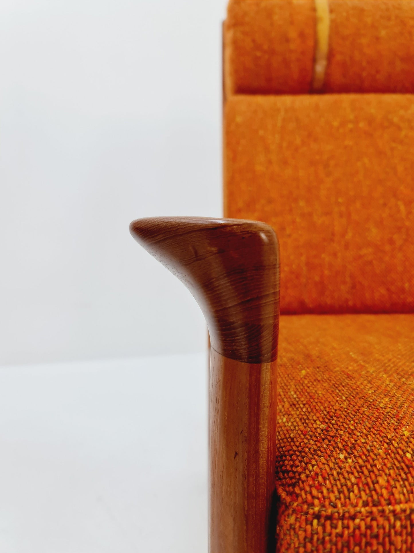Mid century teak easy lounge high back chairs by Sven Ellekaer for Komfort , Set of 2, 1960s