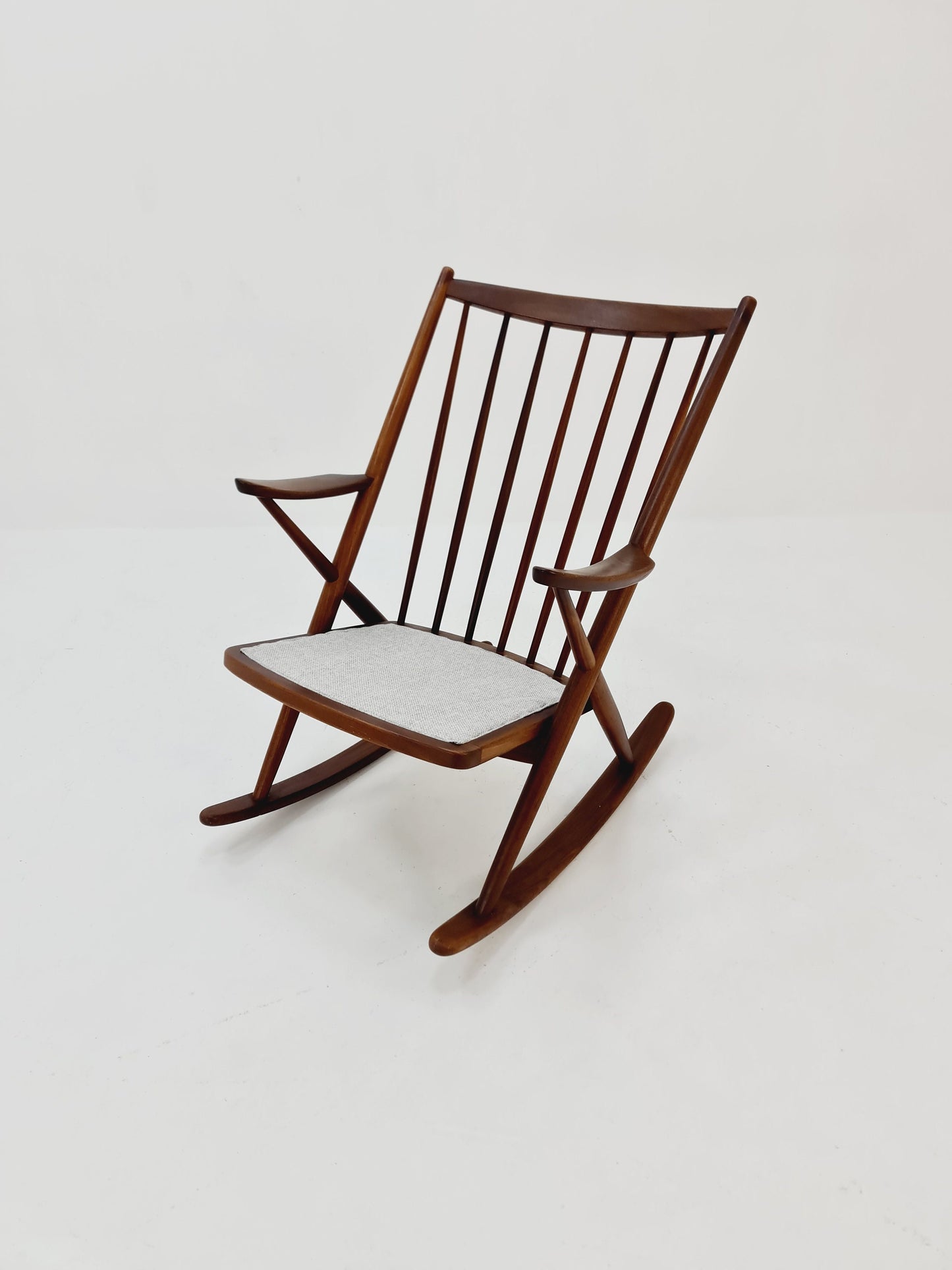 Danish teak Rocking Chair by Frank Reenskaug for Bramin, 1960s
