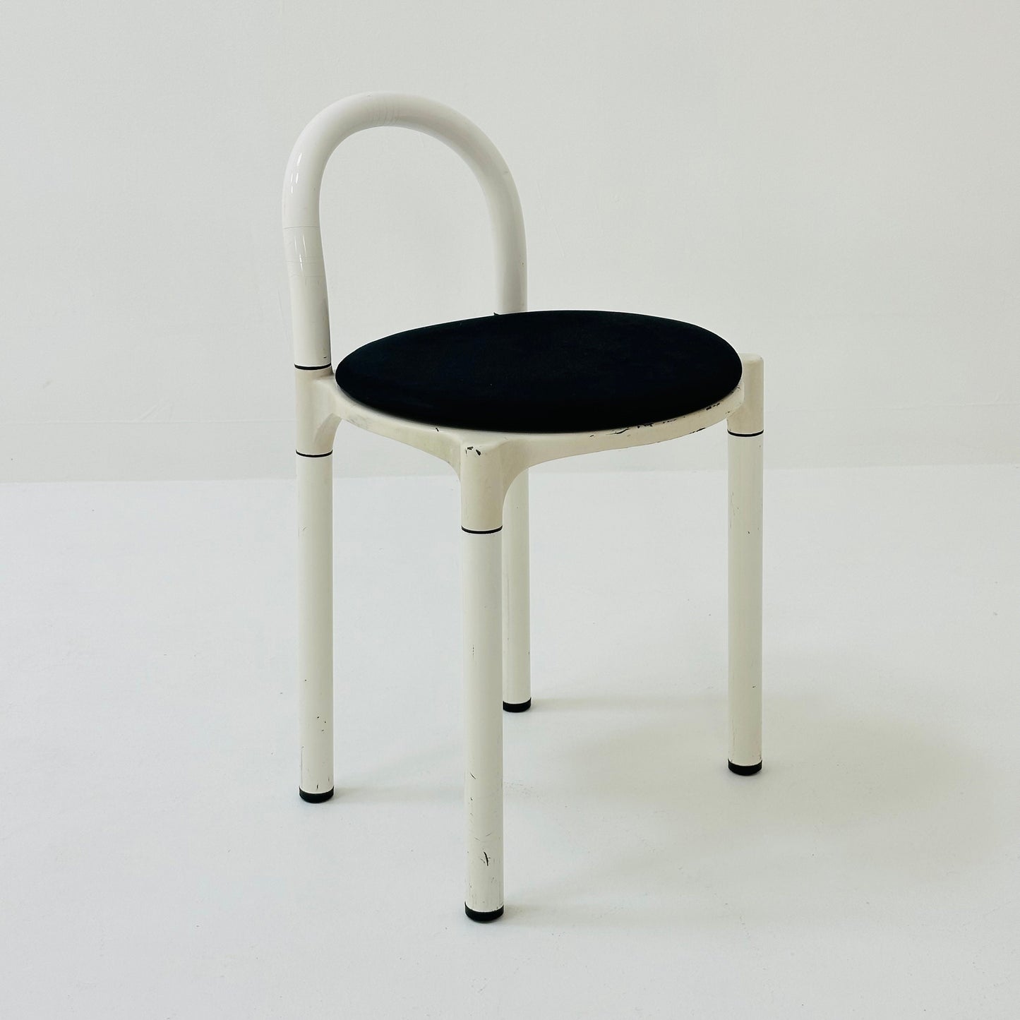 Space age white Polo stool by Anna Castelli for Kartell, 1970s
