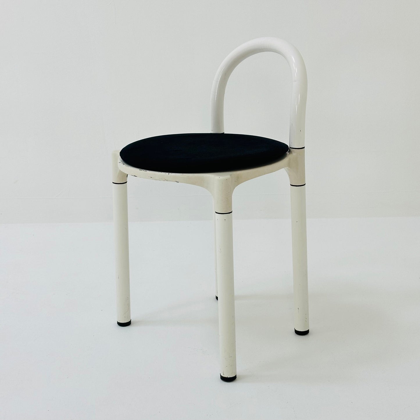 Space age white Polo stool by Anna Castelli for Kartell, 1970s
