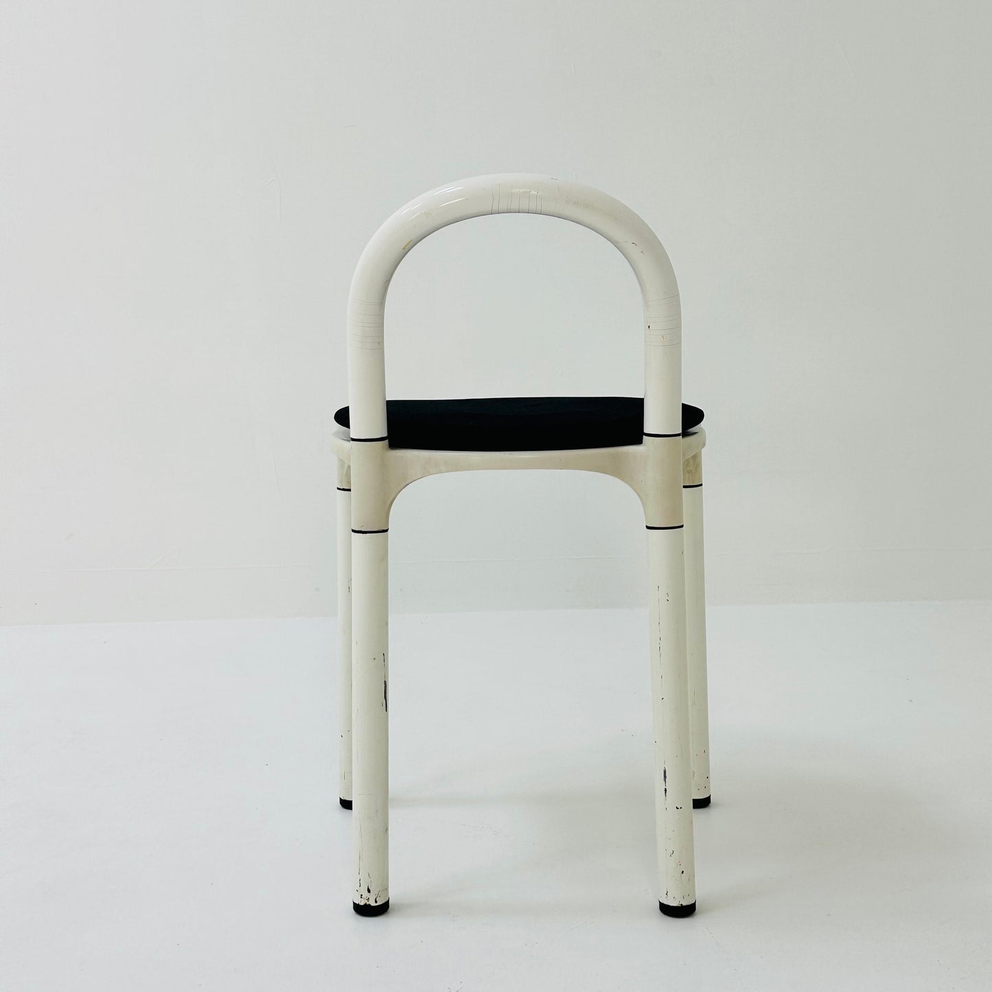 Space age white Polo stool by Anna Castelli for Kartell, 1970s