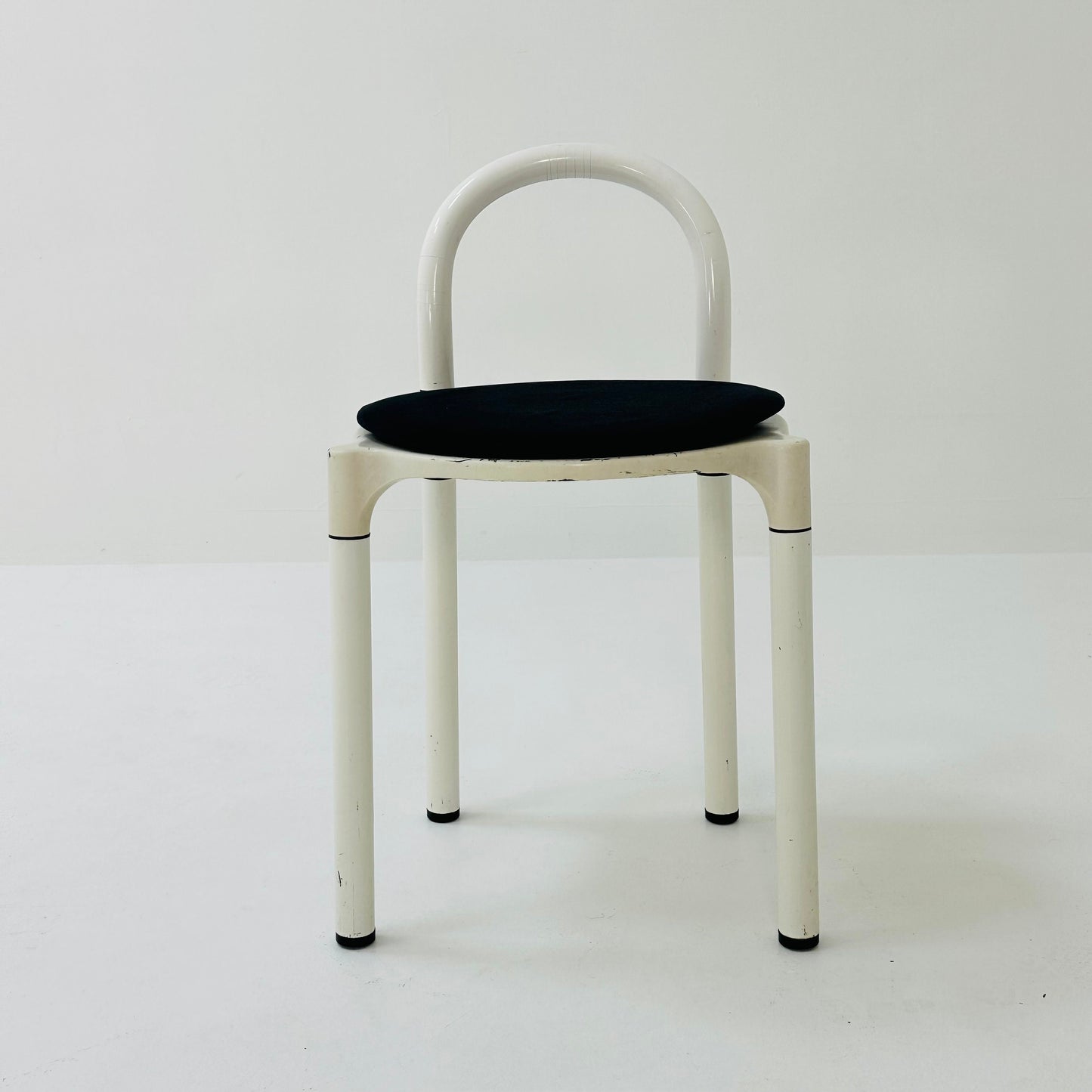 Space age white Polo stool by Anna Castelli for Kartell, 1970s