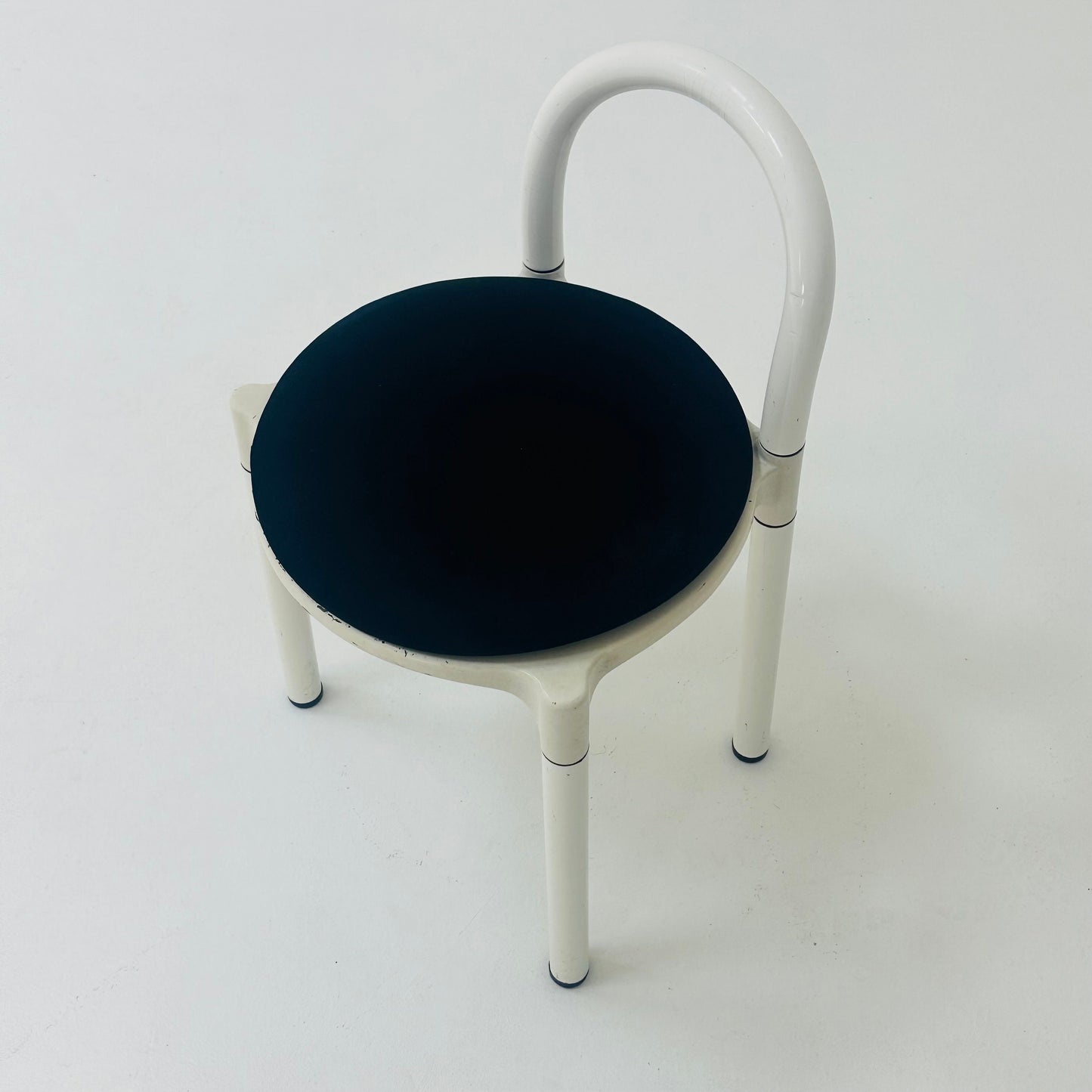 Space age white Polo stool by Anna Castelli for Kartell, 1970s