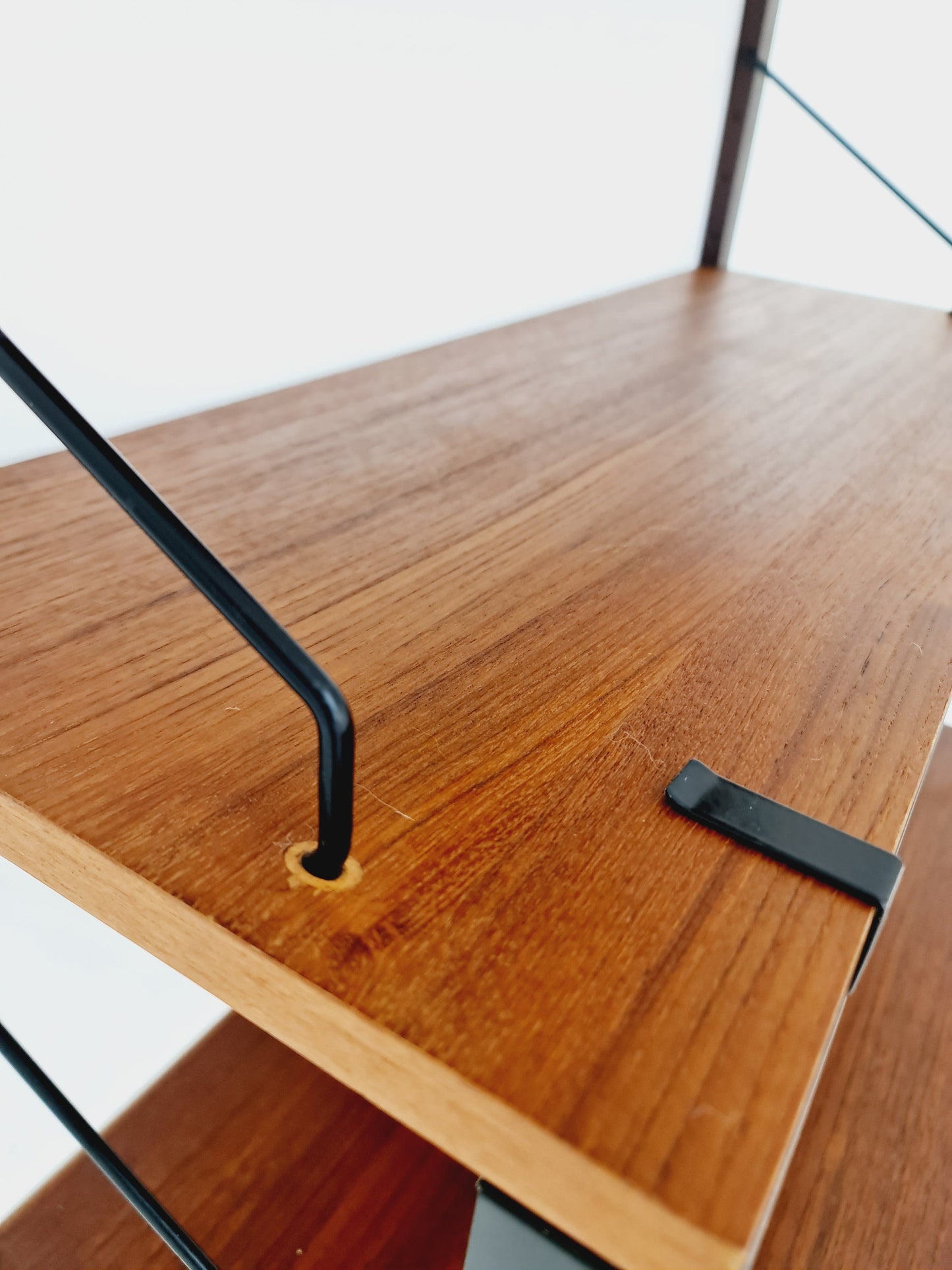 Midcentury Danish Teak Shelving Unit With Desk & light, by Poul Cadovius, 1960s