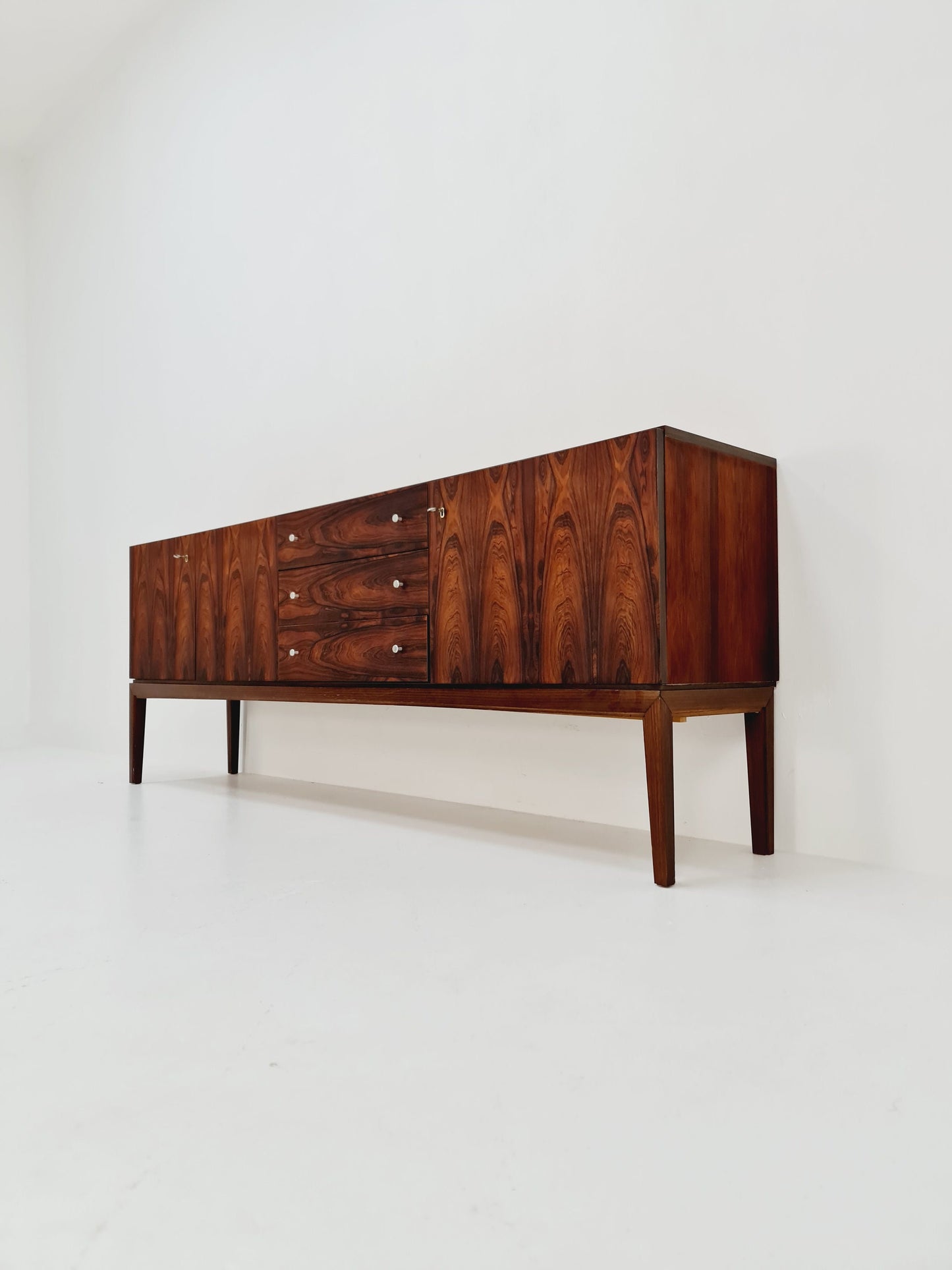 Rare Mid Century Modern German rosewood Sideboard by Palette Mööbel , 1950s