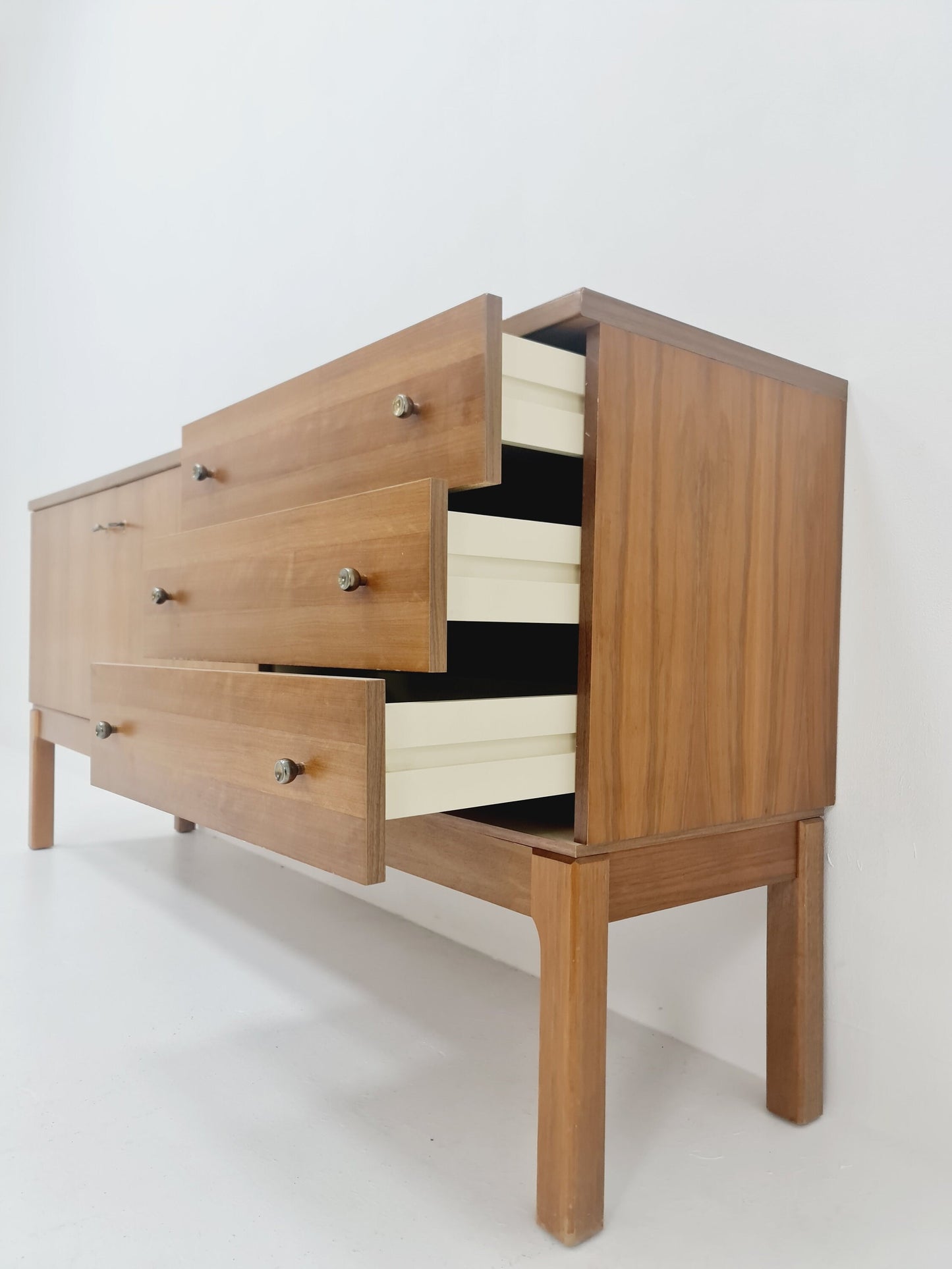 Mid Century Modern German walnut Sideboard by Palette Mööbel , 1960s