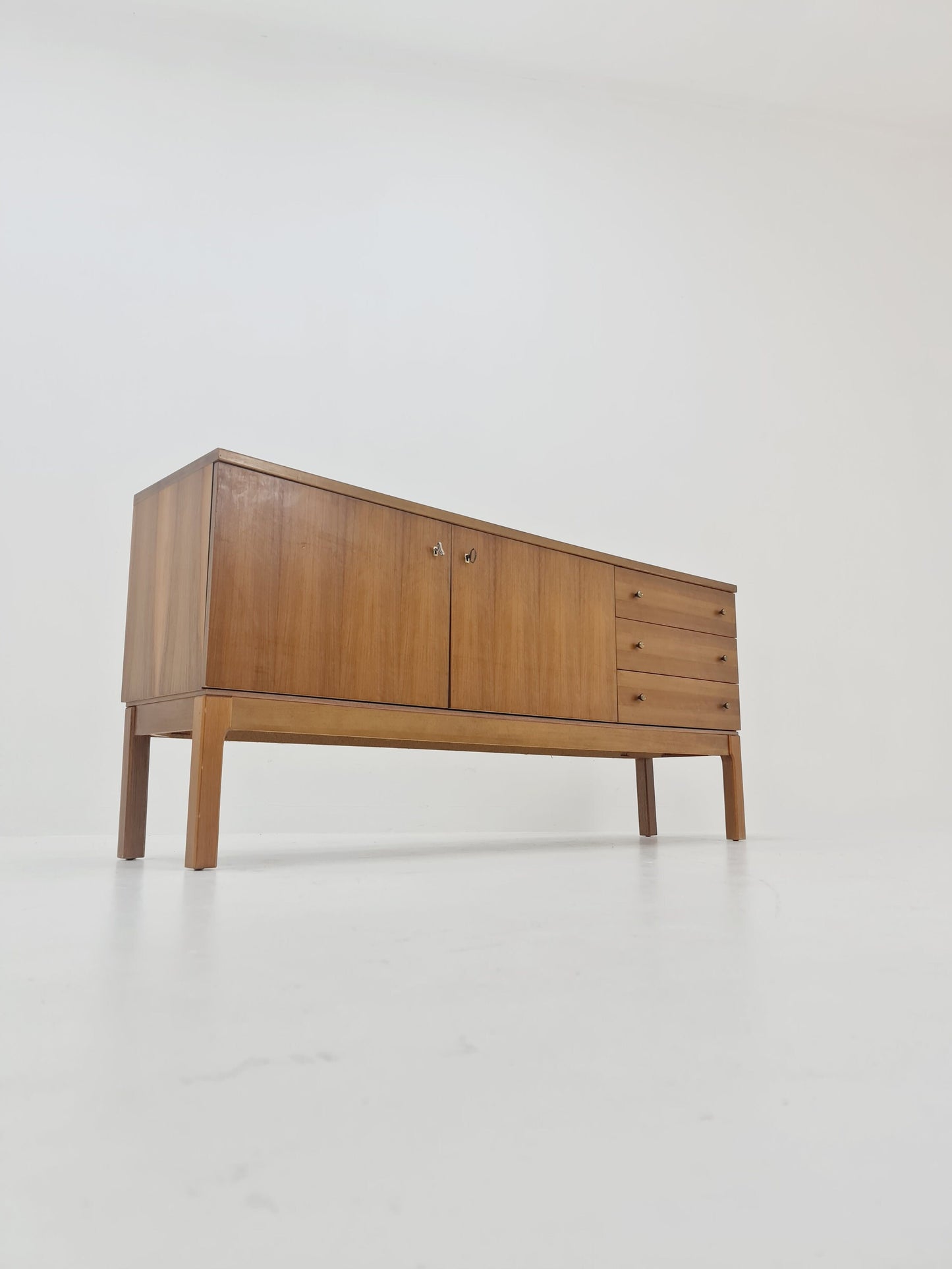 Mid Century Modern German walnut Sideboard by Palette Mööbel , 1960s