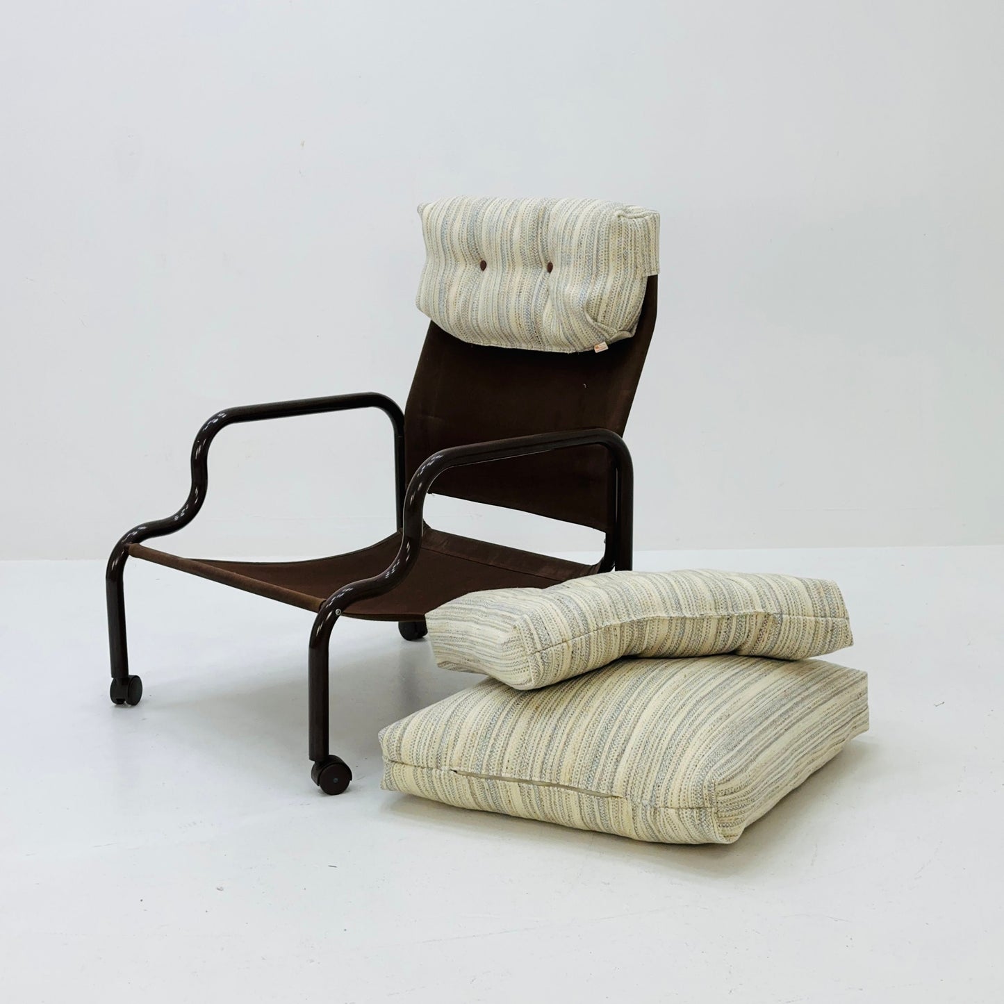 Space age Stuns lounge chair on wheels by Jan Dranger & Johan Huldt for Innovator Sweden 1970s