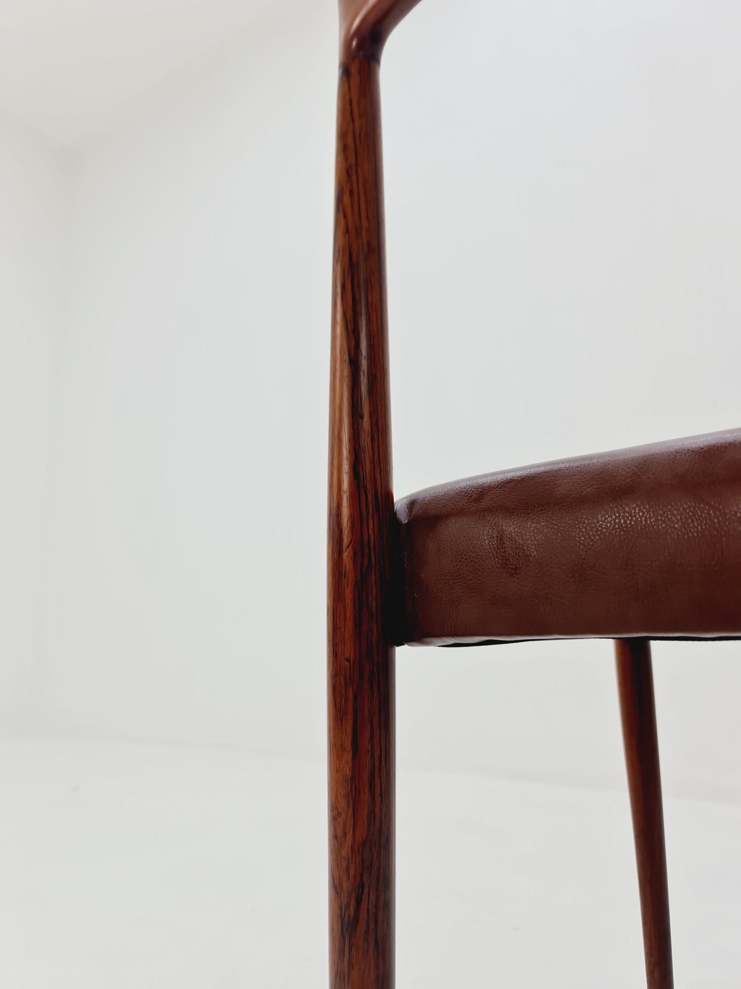 Mid Century German Rio Rosewood and leather chair by Lübke, 1960s