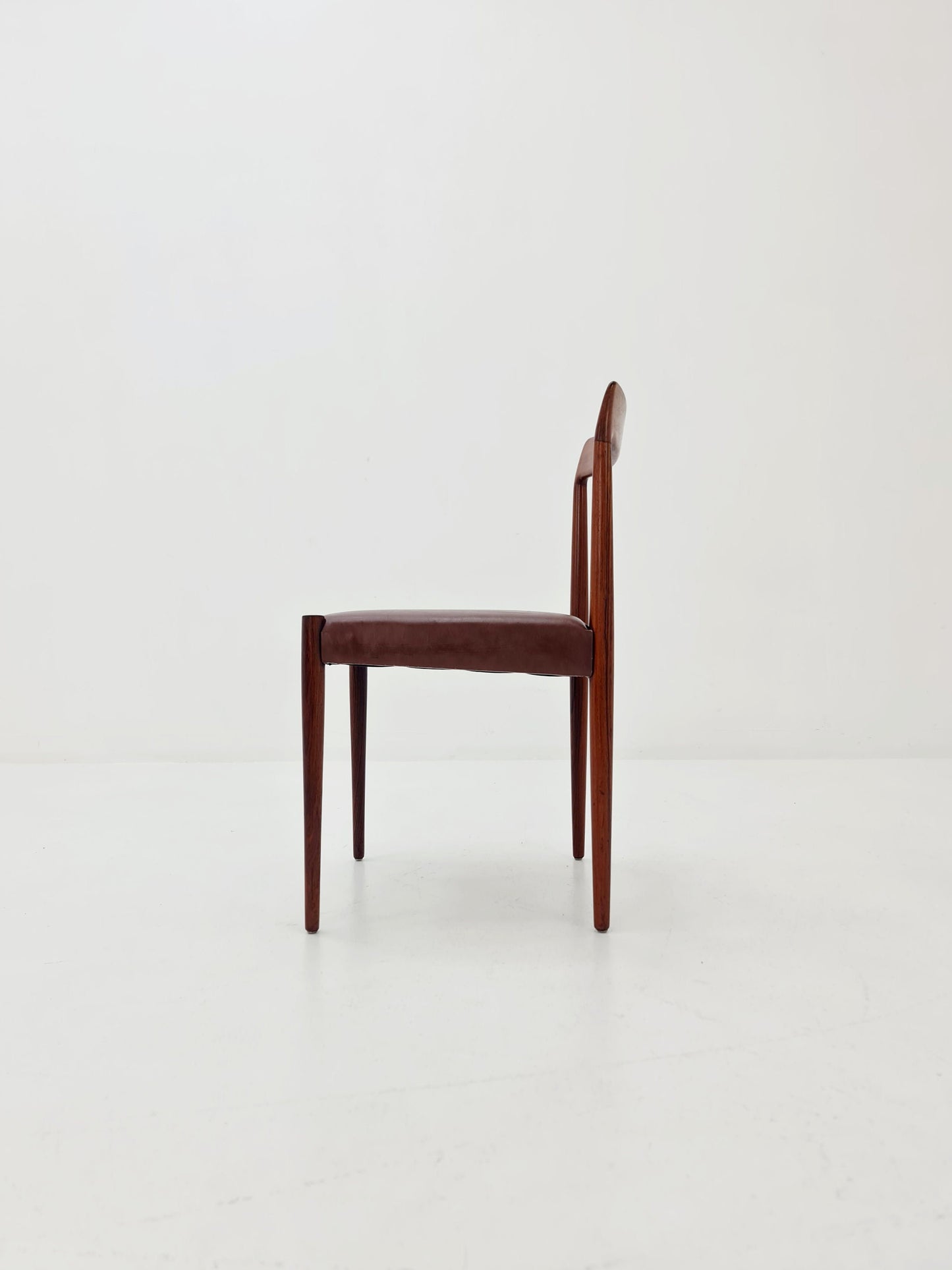 Mid Century German Rio Rosewood and leather chair by Lübke, 1960s