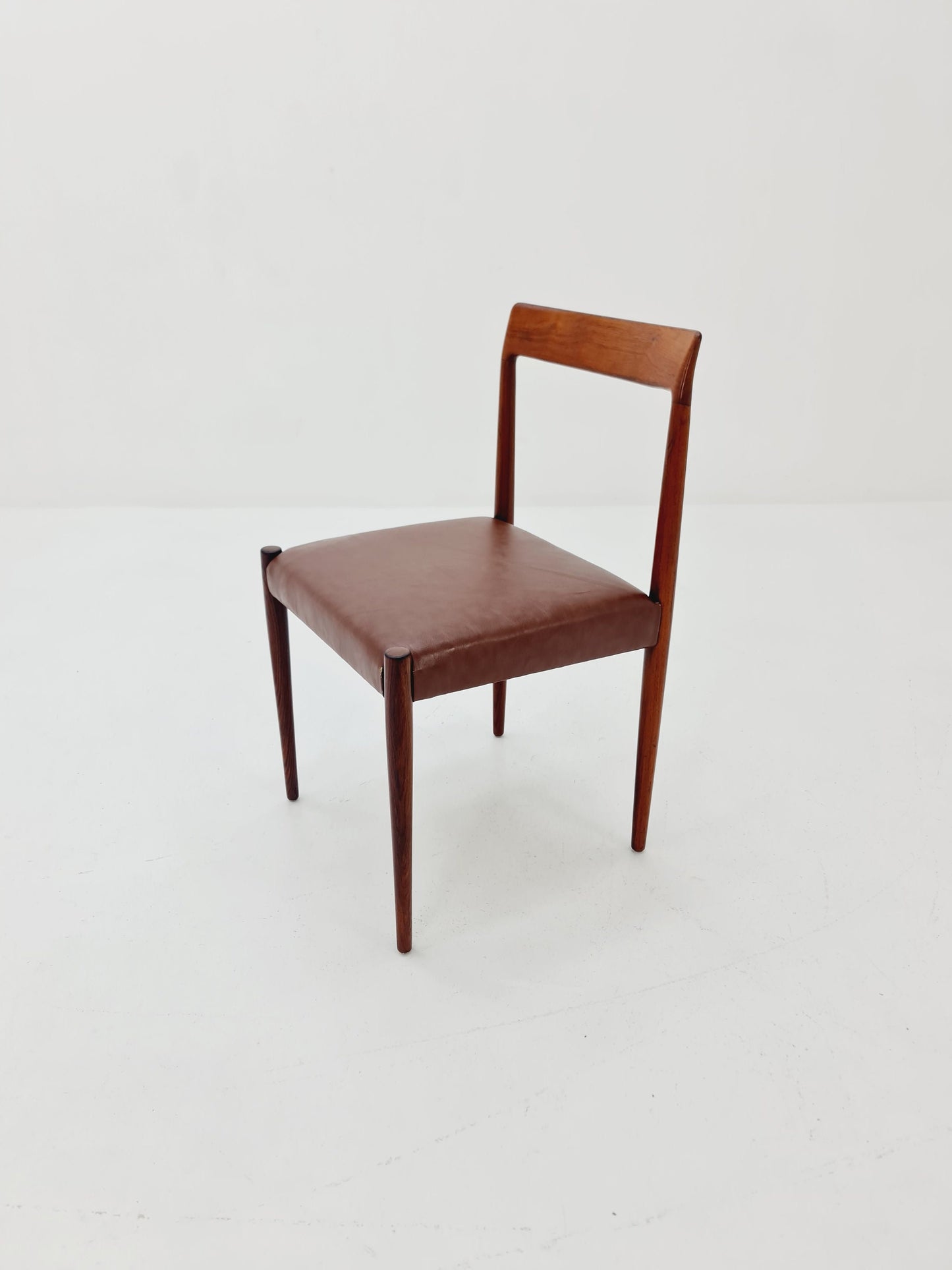 Mid Century German Rio Rosewood and leather chair by Lübke, 1960s