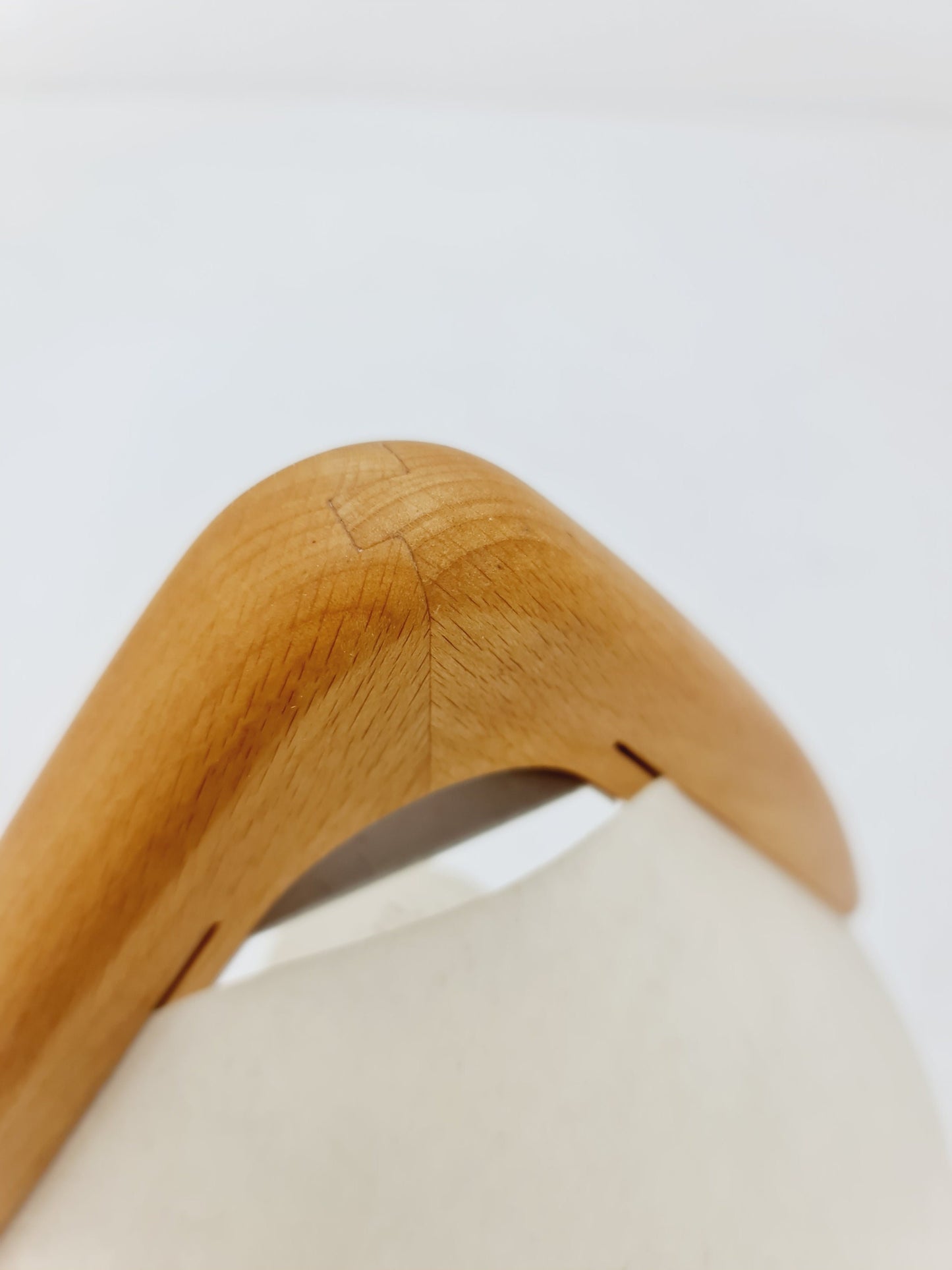 Vintage Danish ash wood large table lamp, 1980s